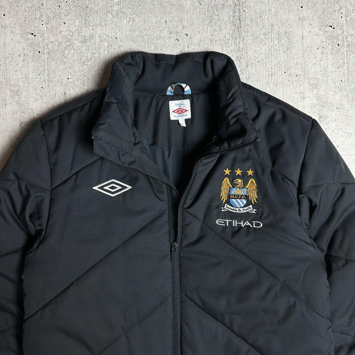 Umbro × Vintage Vintage Football Down Parka Jacket Umbro Manchester City MC Size US S / EU 44-46 / 1 - 3 Thumbnail