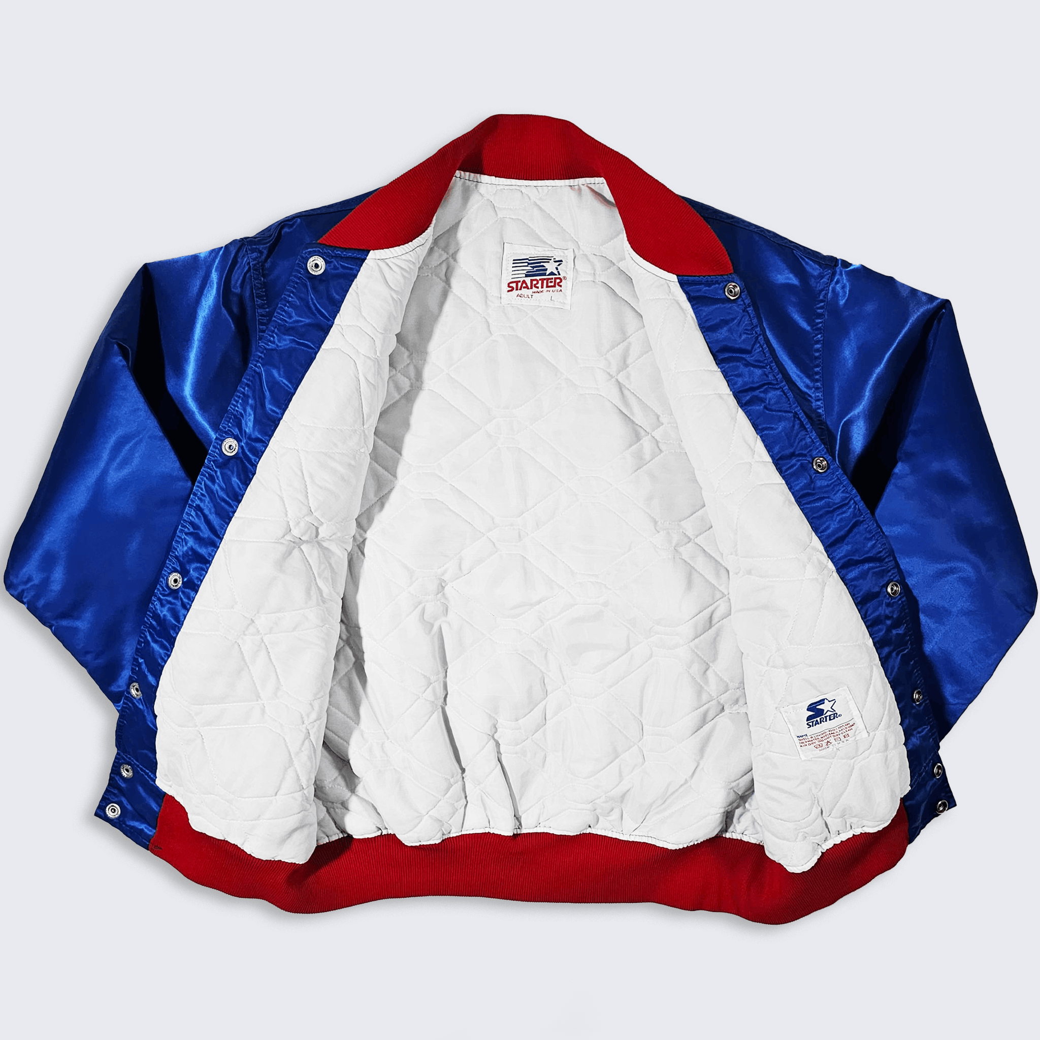 Vintage Kansas Jayhawks Vintage 80s Starter Satin Bomber Jacket Size US L / EU 52-54 / 3 - 3 Thumbnail