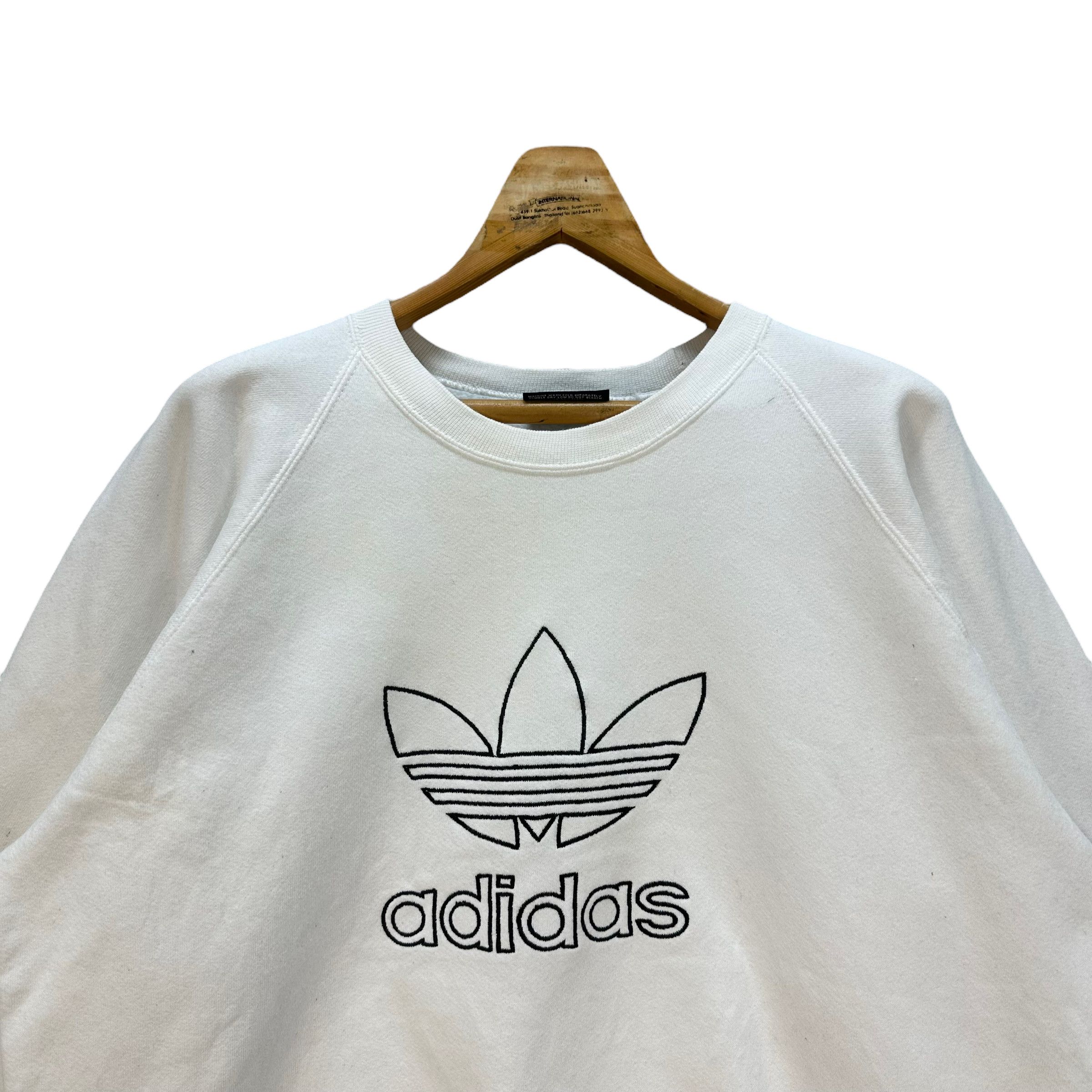 Adidas ADIDAS TRFOIL EMBROIDERY BIG LOGO SWEATSHIRTS #8467-010 Size US M / EU 48-50 / 2 - 2 Thumbnail