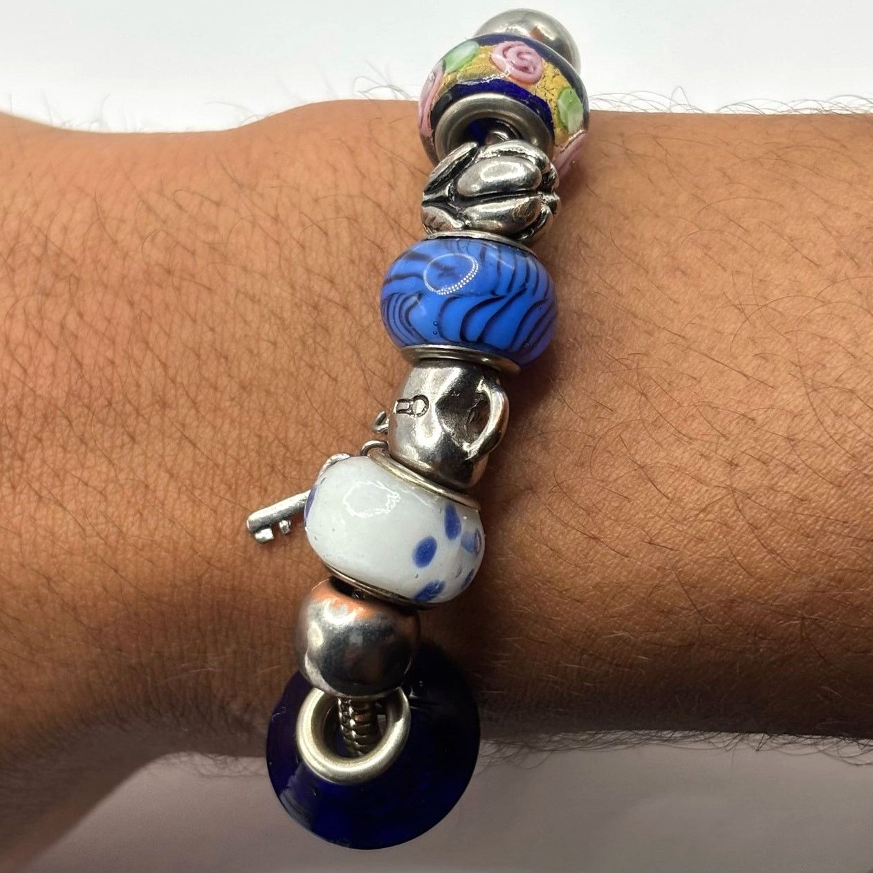 Other Blue Heart/Flower Bracelet Size ONE SIZE - 2 Thumbnail