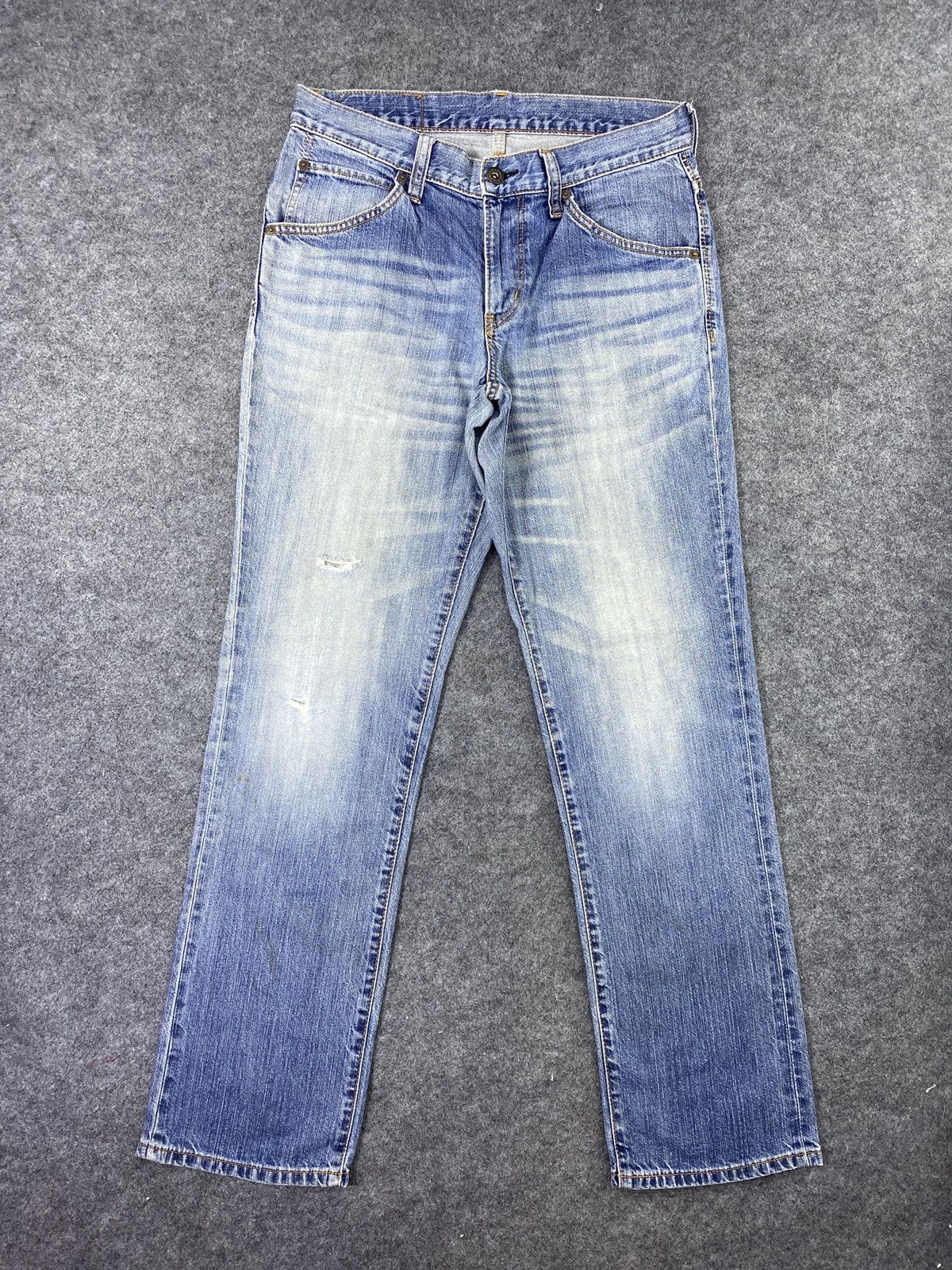 Edwin × Jean × Vintage Classic Noueau by Edwin Distress Blue Wash Denim - J975 Size US 34 / EU 50 - 1 Thumbnail