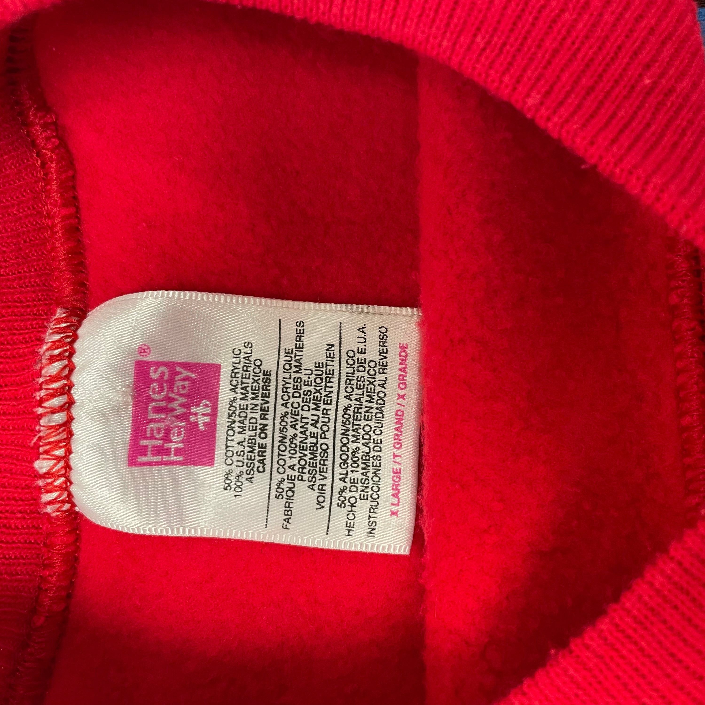 Hanes 70 80's RAGLAN Christmas Sweatshirt Painted SNOWMAN 50/50 Size XL / US 12-14 / IT 48-50 - 2 Thumbnail