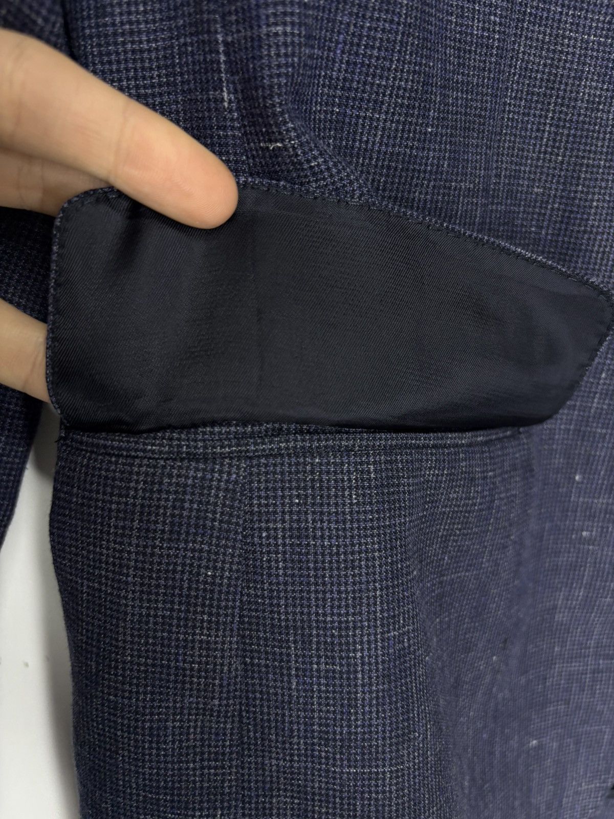Boggi Boggi Linen Wool Blue Blazer Jacket Men’s 48R Size 48R - 23 Thumbnail