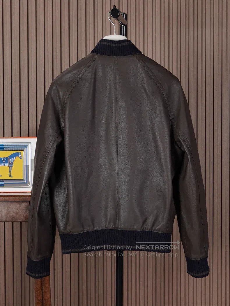 Hermes Hermes Men's Frosted Crocodile Leather Baseball Jacket Size US M / EU 48-50 / 2 - 2 Thumbnail