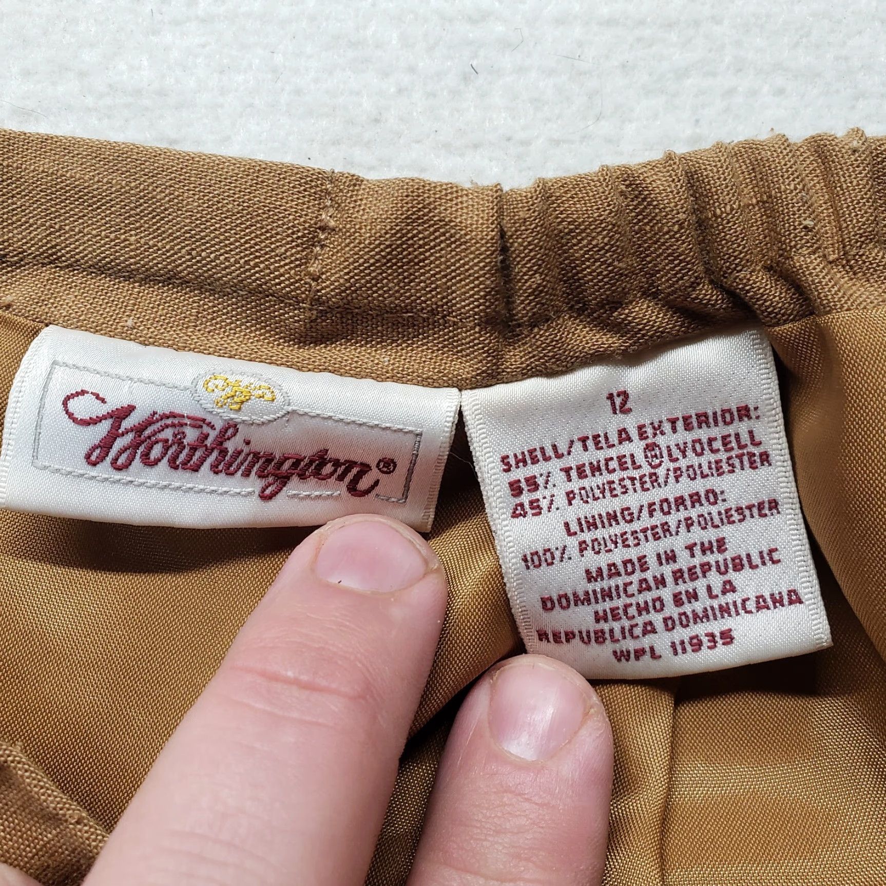 Worthington Worthington Skirt Knee Length Brown Lined A-Line Career Adult Womens 12 Zip Regular Modern 90s Size 34" / US 12 / IT 48 - 2 Thumbnail