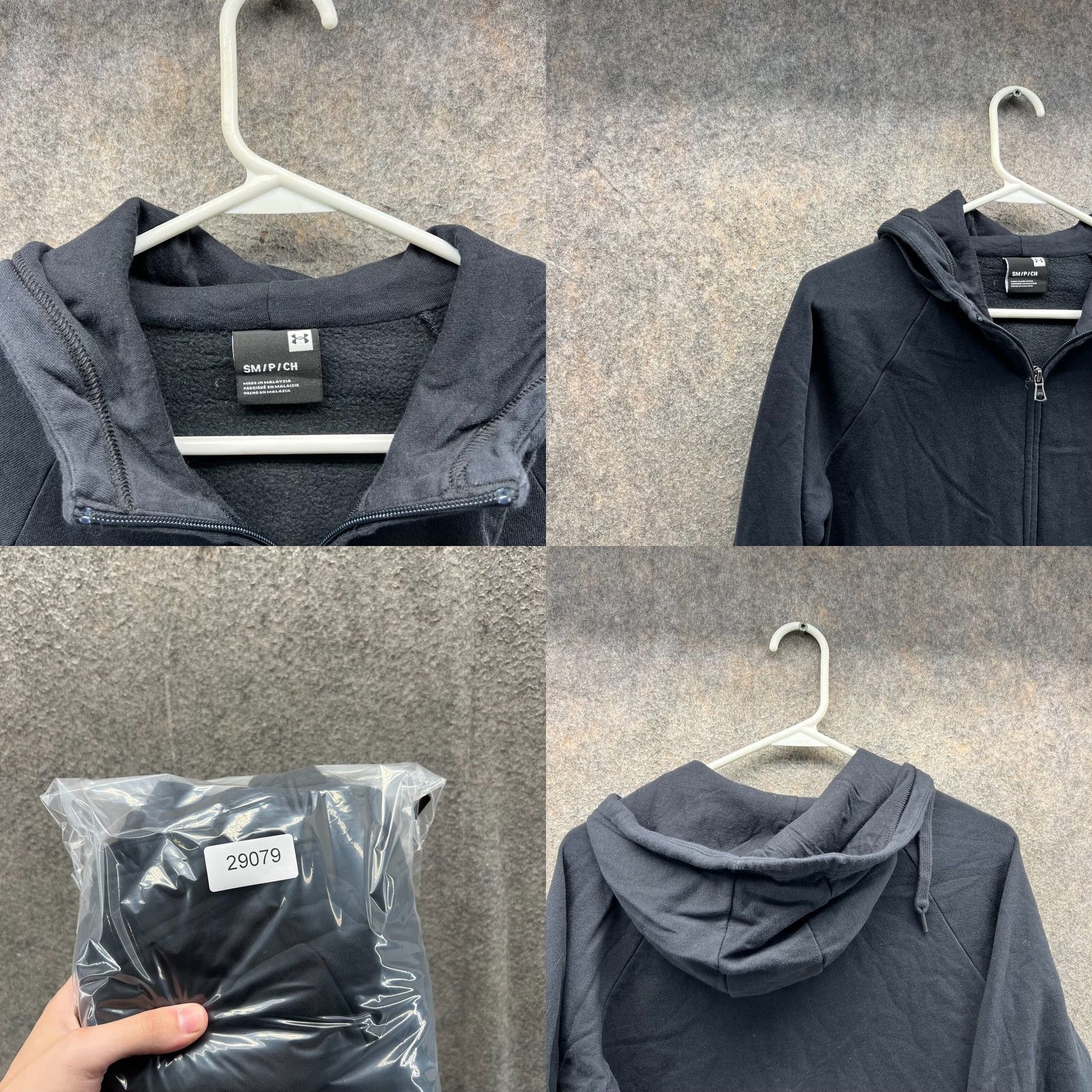 Under Armour Under Armour Hoodie Mens Small Black Full Zip Fleece Cotton UA Logo Jacket Size US S / EU 44-46 / 1 - 8 Thumbnail