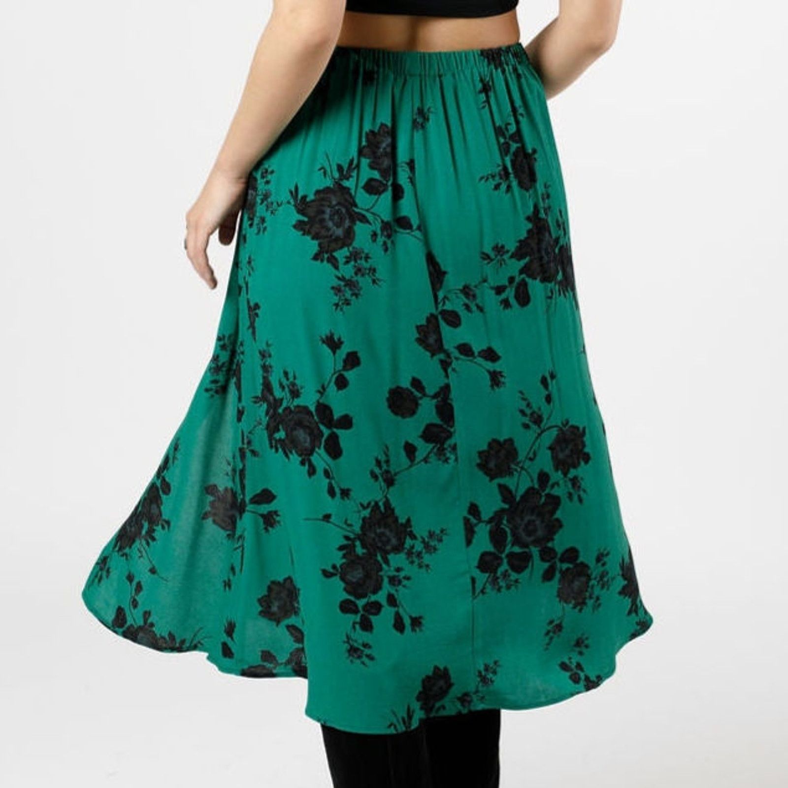 Other NWT Band of the Free Etta Floral Midi Skirt XS 2 Green Size 25" / US 0 / IT 36 - 6 Thumbnail
