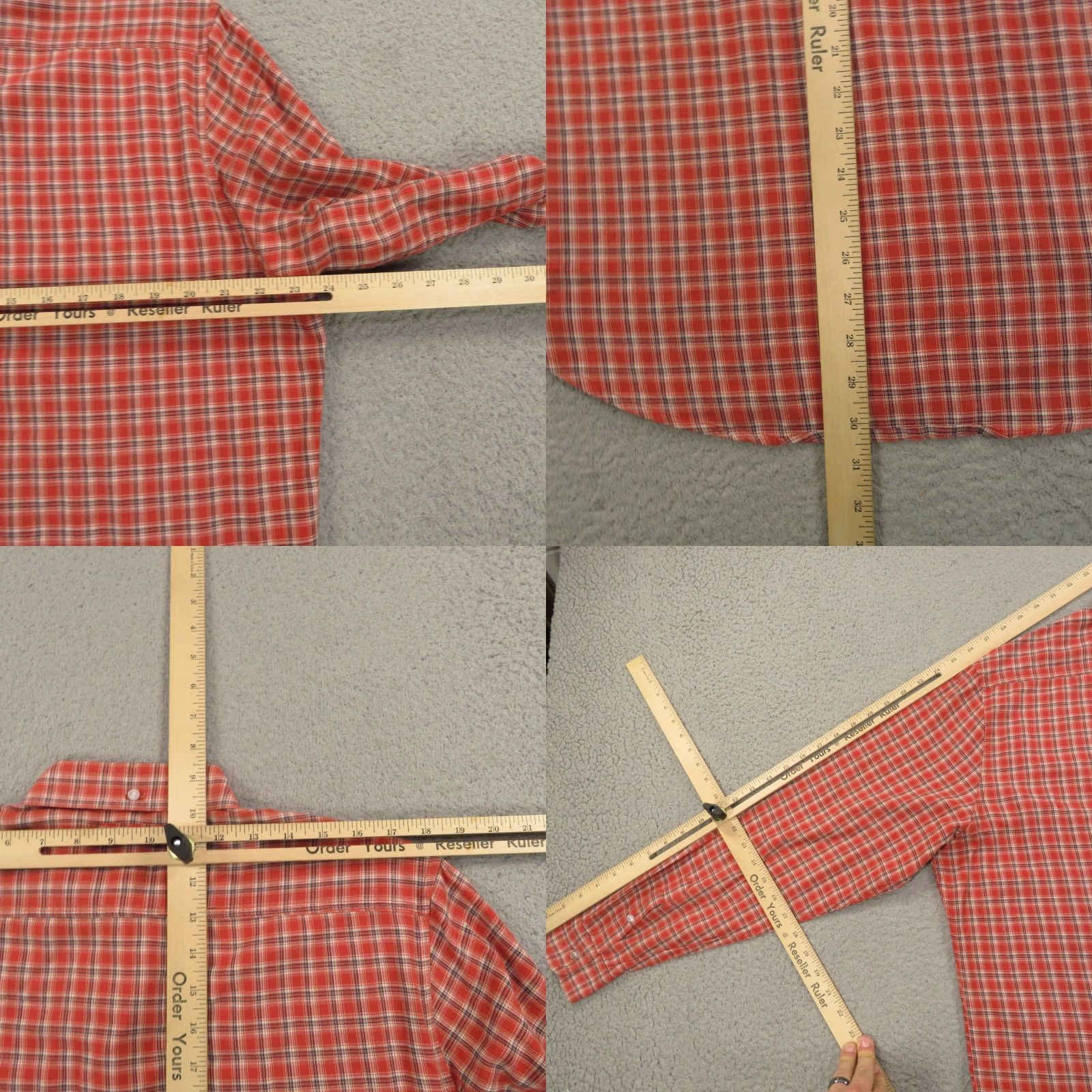 Vintage Baldwin Shirt Mens XL Red Lightweight Flannel Button-Up Long Sleeve Casual Workwear Size US XL / EU 56 / 4 - 8 Thumbnail