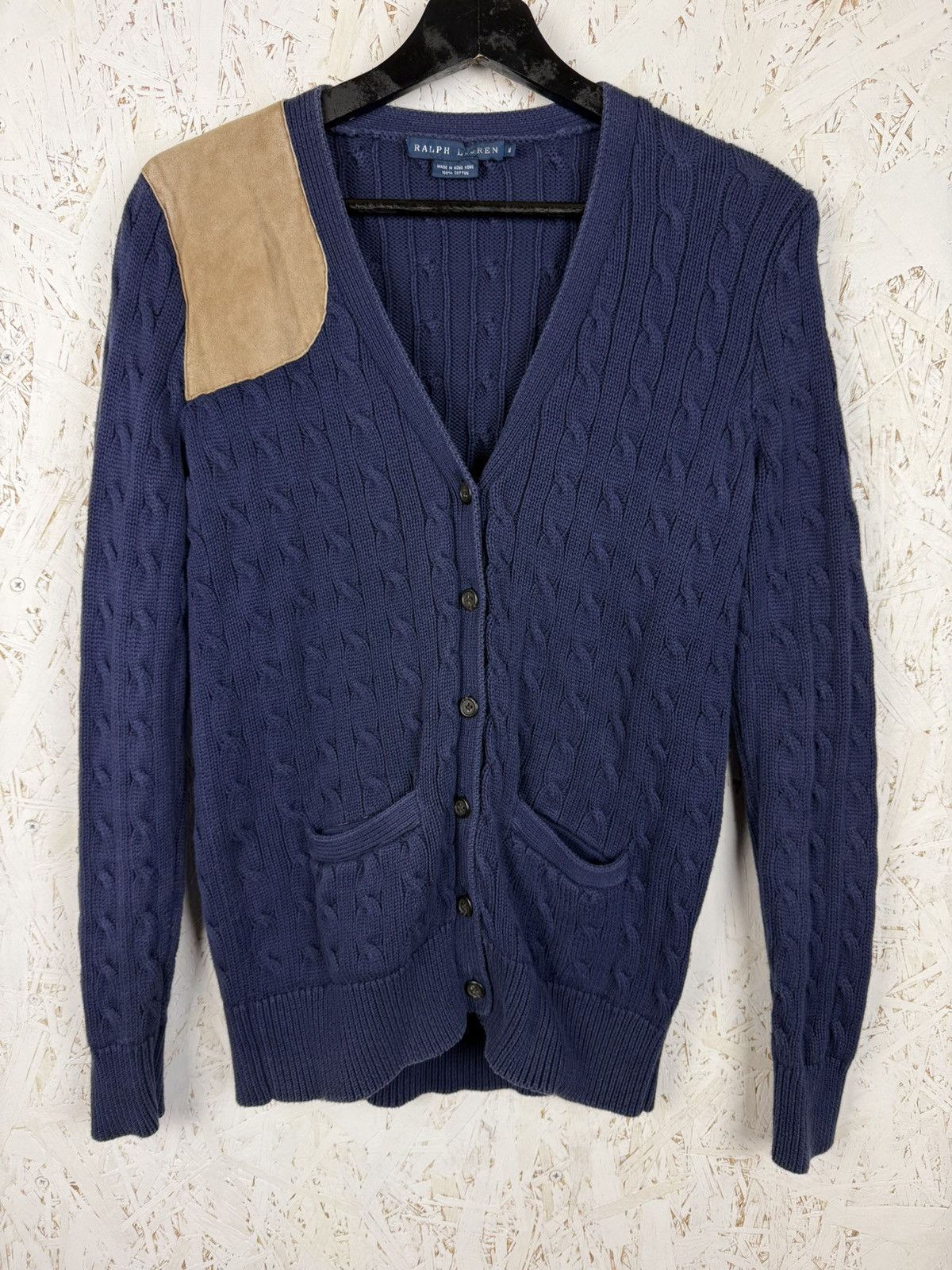 Polo Ralph Lauren Polo Ralph Lauren Cotton Cable Knit Cardigan Sweater Blue M Size US M / EU 48-50 / 2 - 1 Thumbnail