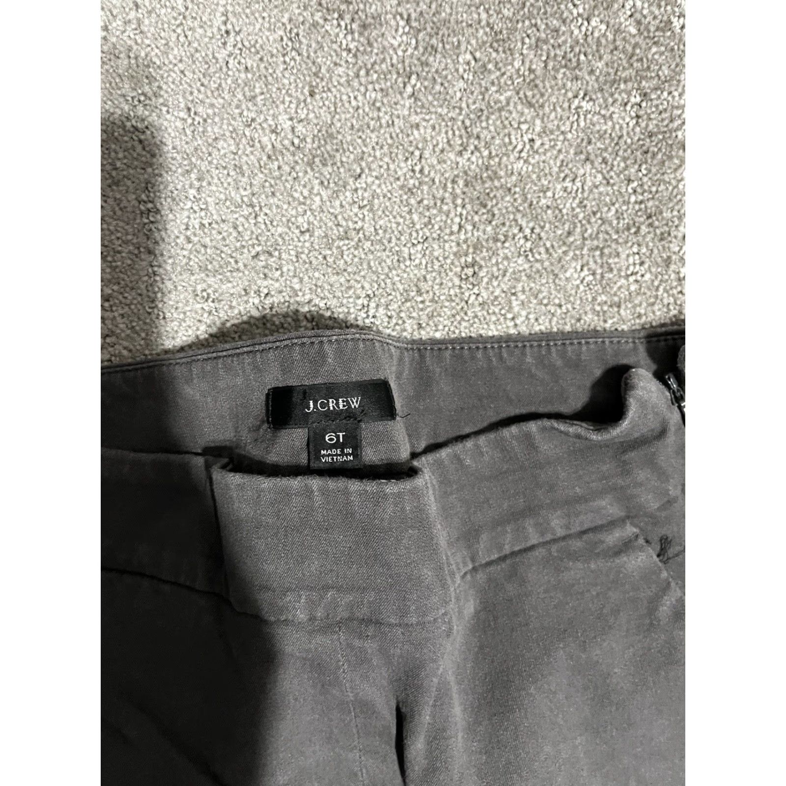 J.Crew J. Crew Factory Jamie Pants Elastic Waist Gray Tapered Leg Ankle 6 Tall Womens Dress Pants Size 28" / US 6 / IT 42 - 5 Thumbnail