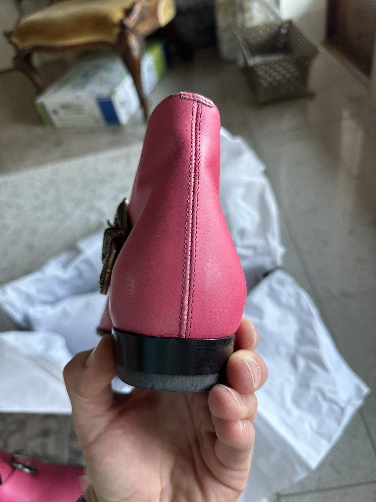 Saint Laurent Paris Grail SS14 Saint Laurent Duckies Pink double buckle Hedi Size US 8.5 / EU 41-42 - 15 Thumbnail