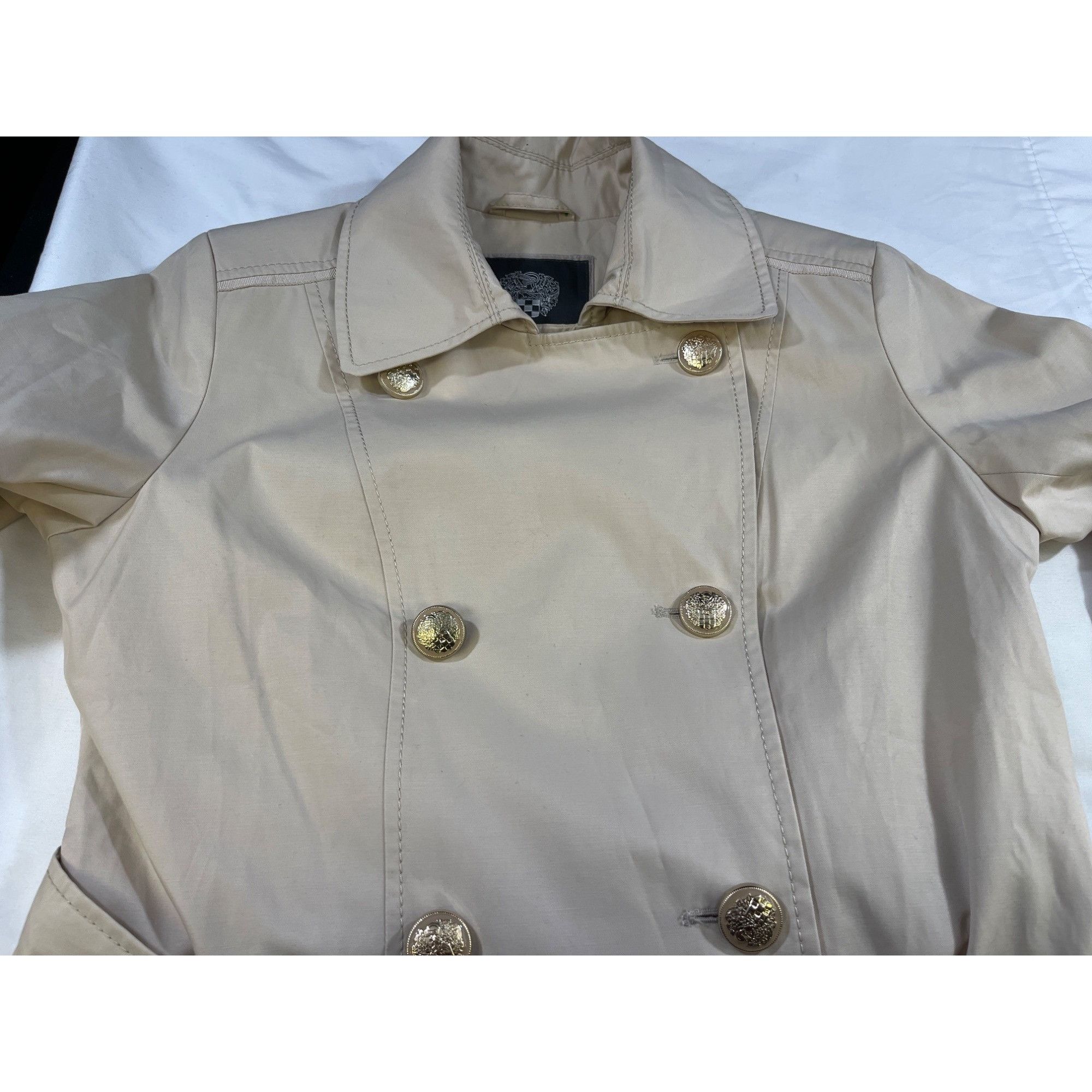 Vince Camuto Vince Camuto Womens Biege Trench Coat Size M SKU 6680 Size M / US 6-8 / IT 42-44 - 3 Thumbnail
