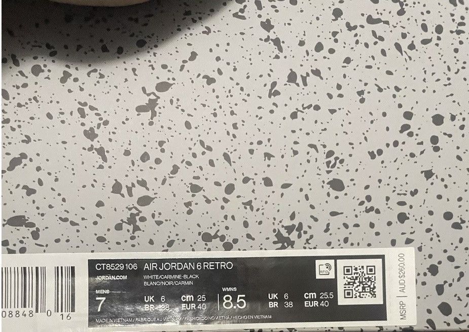 Jordan Brand JORDAN 6 CARMINE 2021 Size US 7 / EU 40 - 5 Thumbnail
