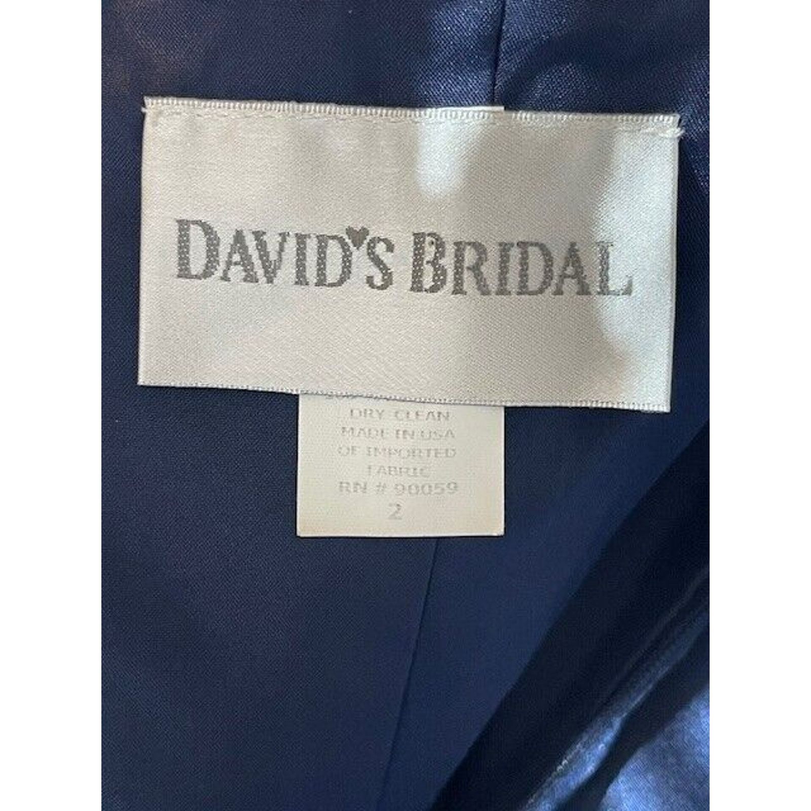 Other Davids Bridal Strapless Satin Dress 2 Prom Formal Romantic Size XS / US 0-2 / IT 36-38 - 7 Thumbnail