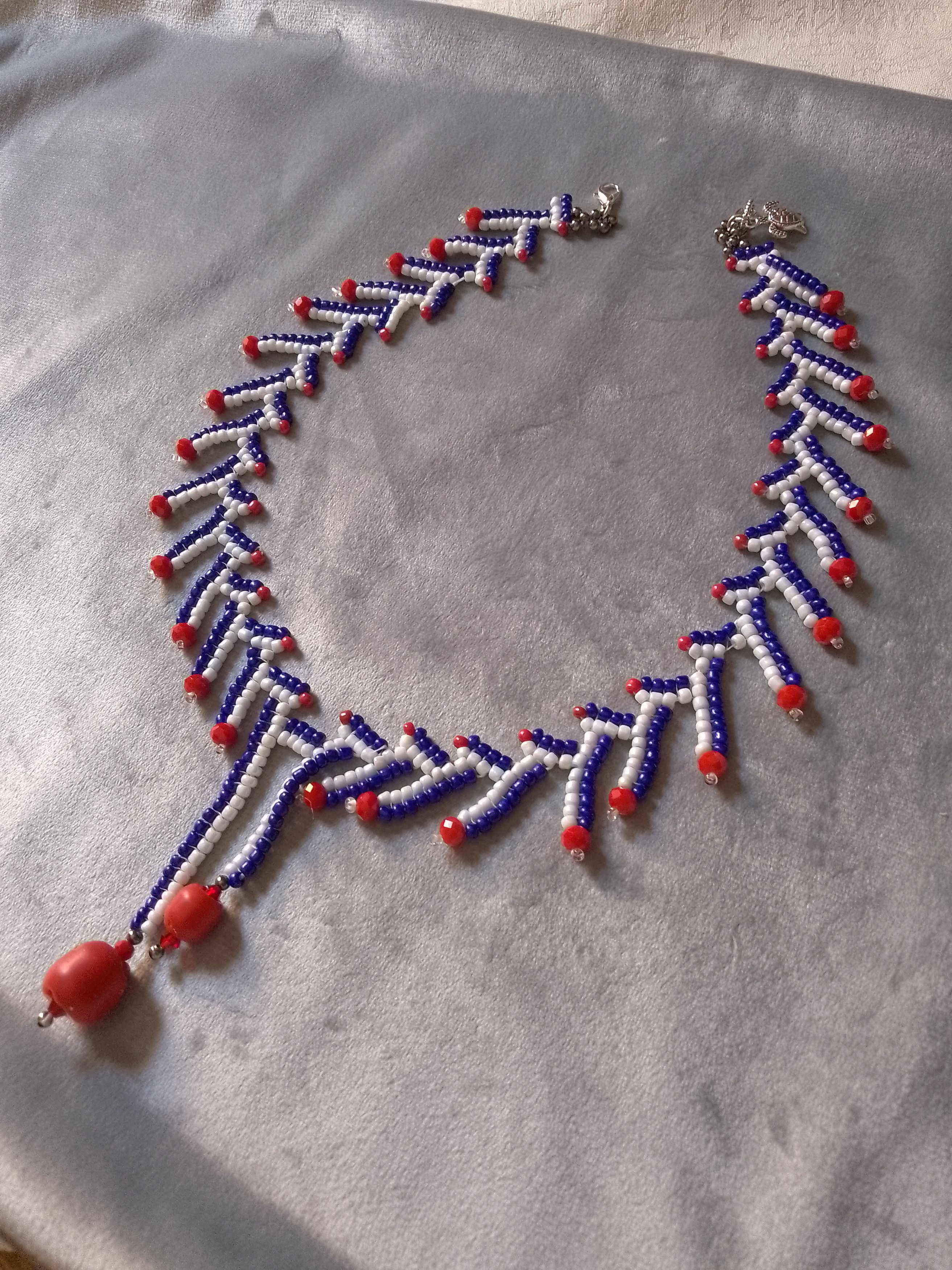 Handmade Ethnic necklace with red Bamboo coral Size ONE SIZE - 6 Thumbnail