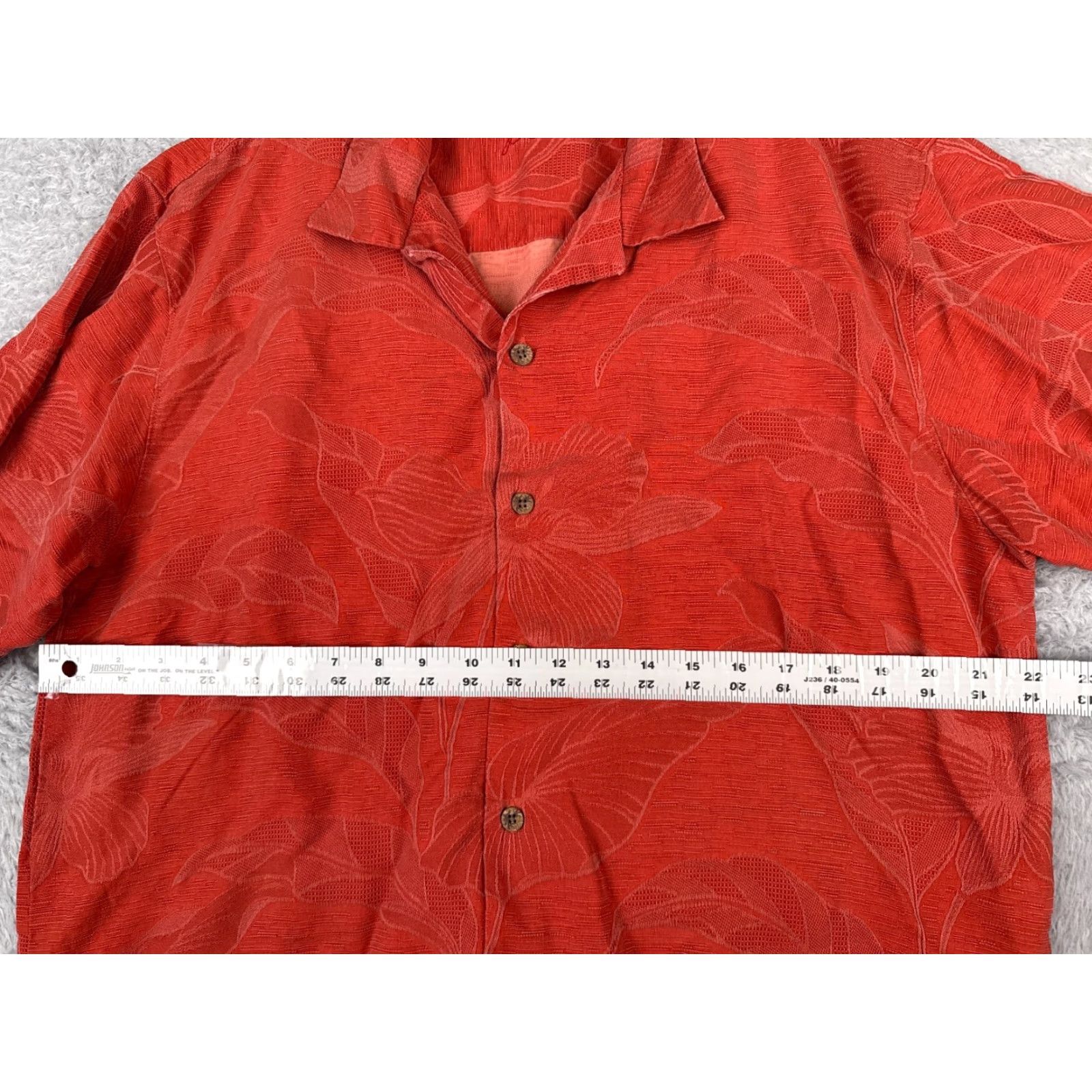 Tommy Bahama Tommy Bahama Shirt Men Large Red Floral Button Up Beach Resort Hawaiian Shirt Size US L / EU 52-54 / 3 - 7 Thumbnail