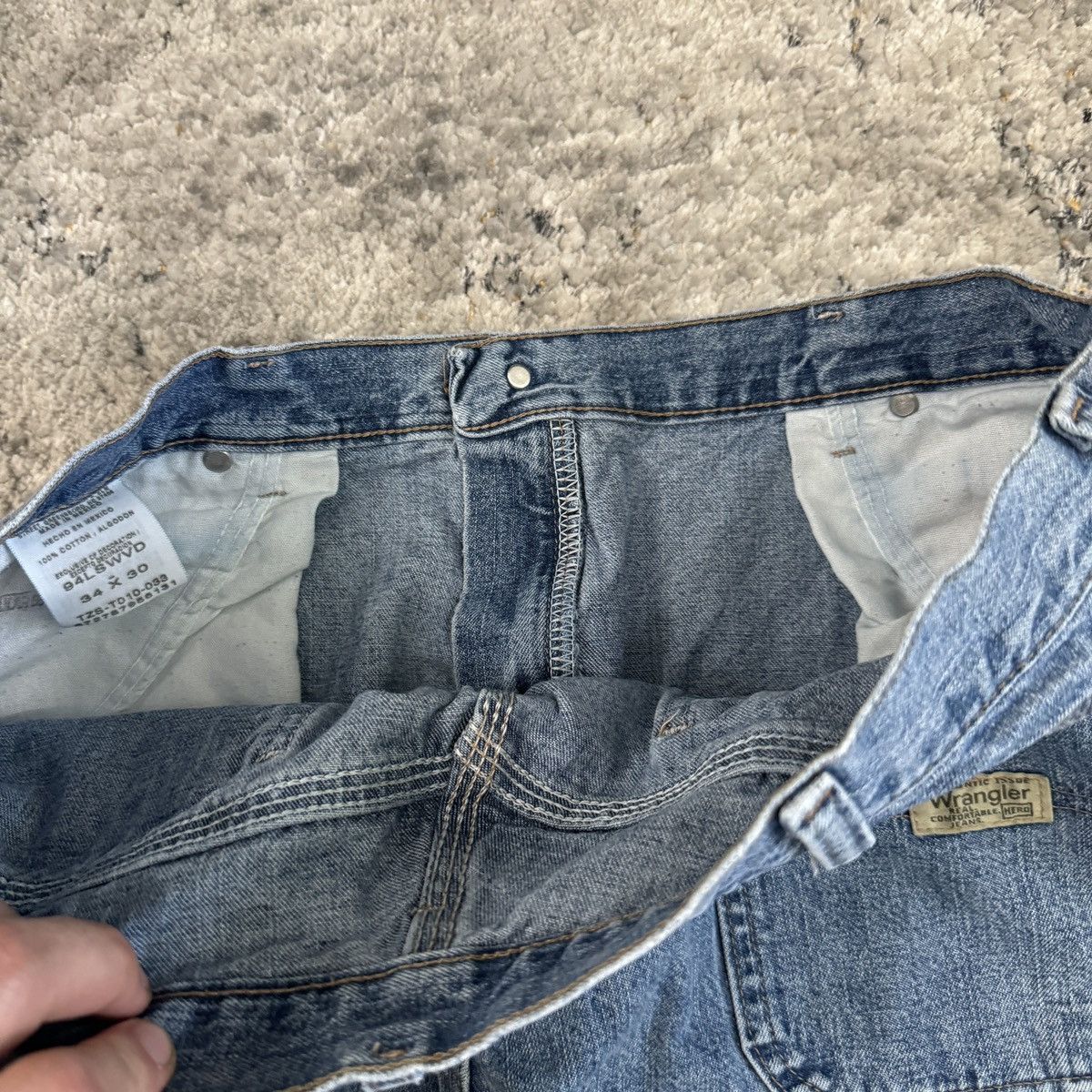 Vintage × Wrangler Essential Vintage y2k Wrangler wide leg baggy carpenter jean Size US 34 / EU 50 - 5 Thumbnail