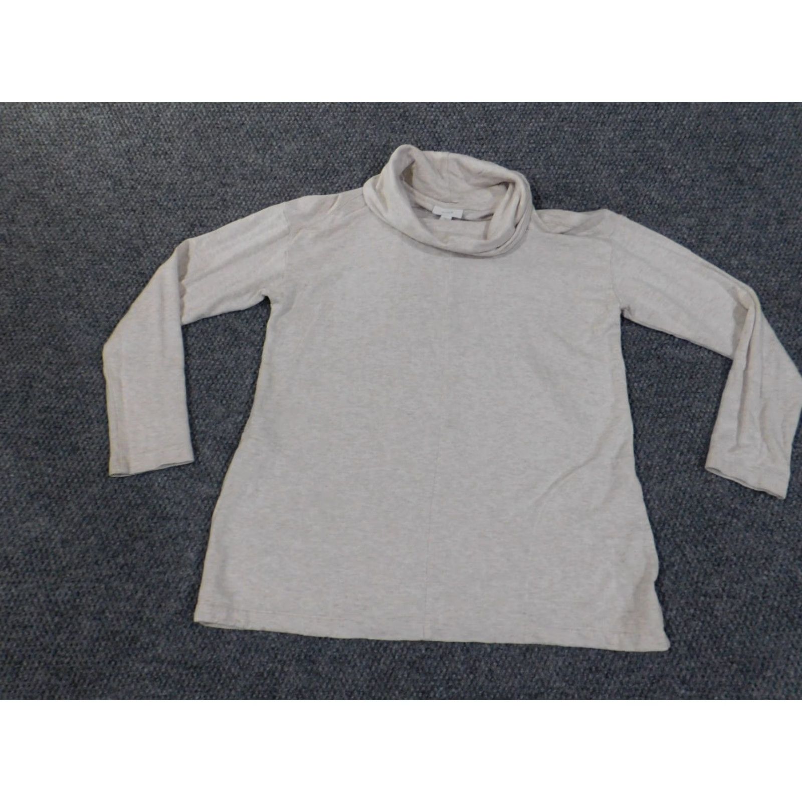 J. Jill J. Jill Sweater Pullover Shirt Knit Beige Raglan Sleeve Turtleneck Long Sleeve Regular Women Size L Size L / US 10 / IT 46 - 3 Thumbnail