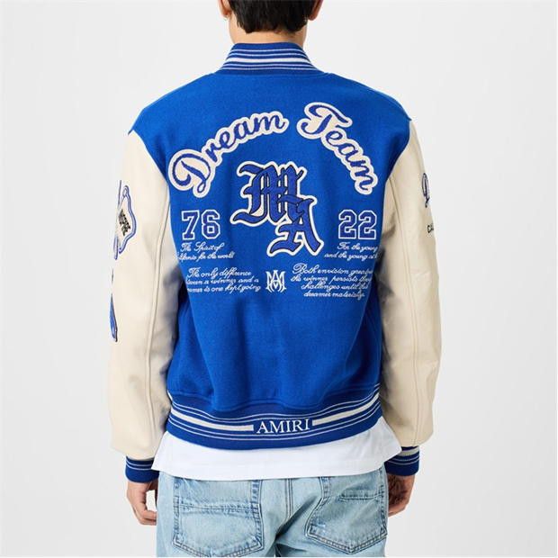 Amiri AMIRI Dream Team Appliquéd Varsity Jacket Size US L / EU 52-54 / 3 - 4 Thumbnail