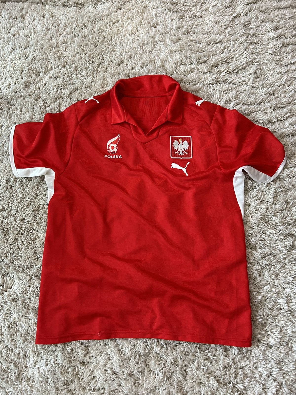 Puma 2007-08 Poland Away Soccer Jersey Size US L / EU 52-54 / 3 - 1 Thumbnail