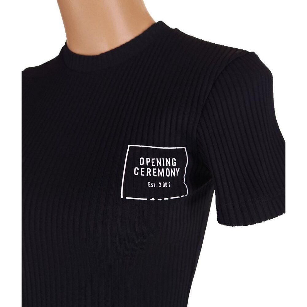 Opening Ceremony Opening Ceremony Box Logo-Print Rib T-Shirt Size XS Womens Size XS / US 0-2 / IT 36-38 - 4 Thumbnail