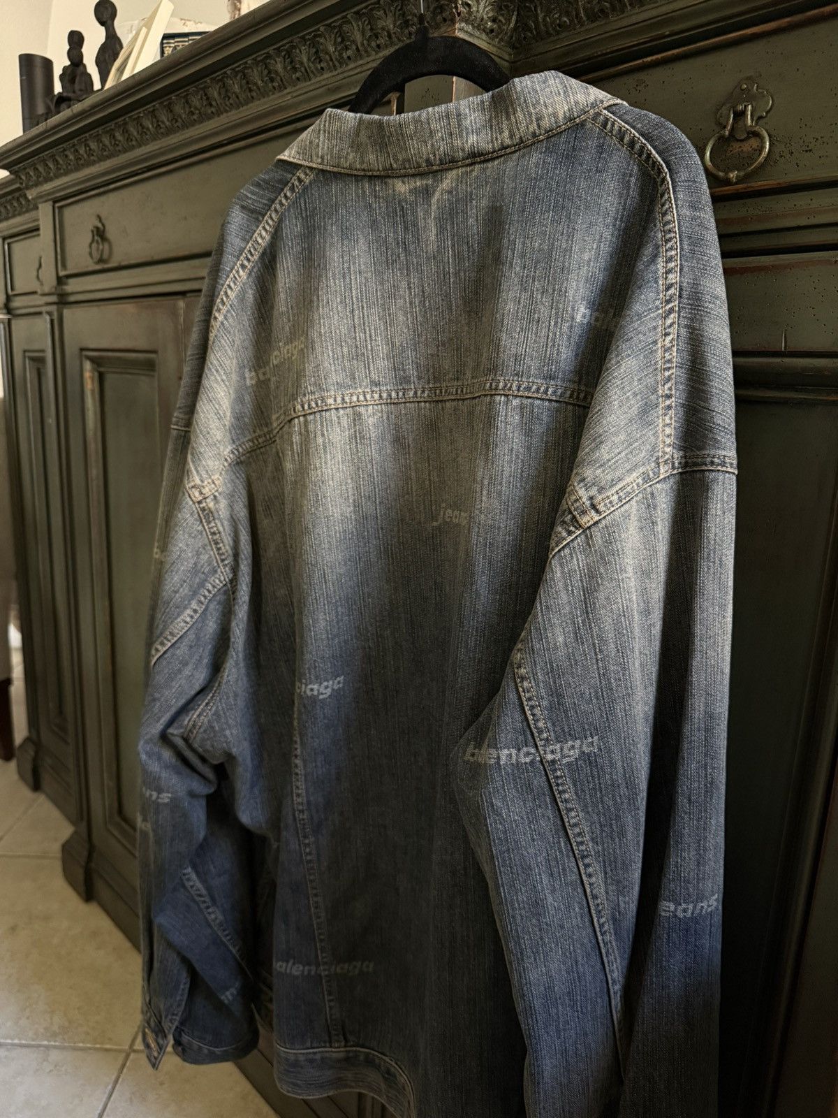 Balenciaga RARE* Unisex Balenciaga Denim Jacket Size US XL / EU 56 / 4 - 2 Thumbnail