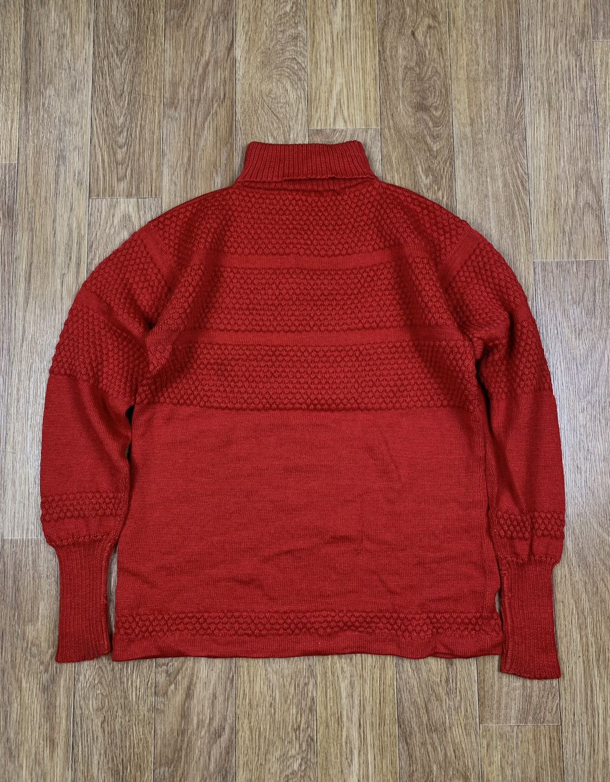S.N.S. Herning S.N.S. Fisherman Vintage Red Turtleneck (Dannebrog) Sweater Size US M / EU 48-50 / 2 - 1 Thumbnail
