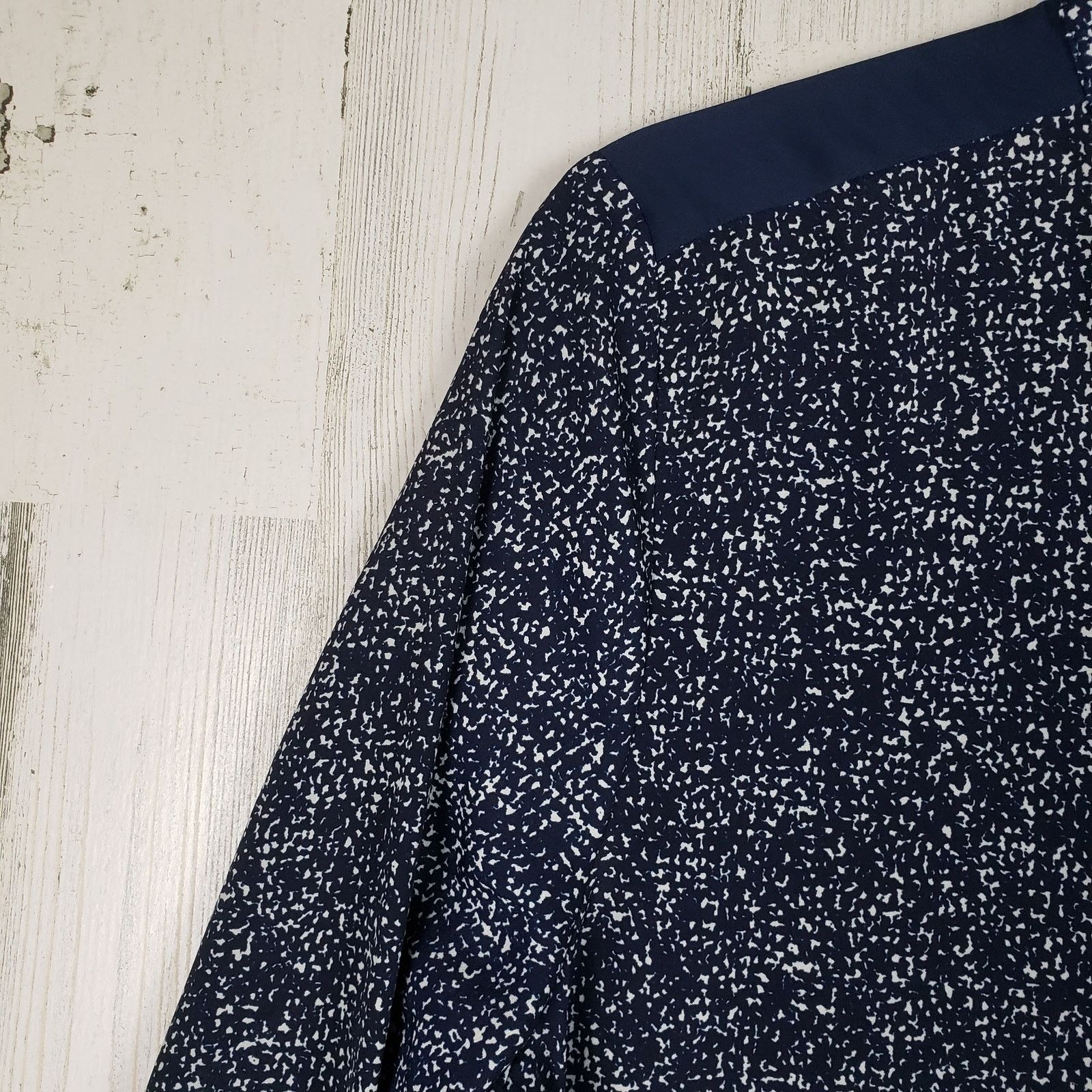 Other NWT Violet & Claire Navy Blue Speckled Silky Blouse Medium Size M / US 6-8 / IT 42-44 - 5 Thumbnail