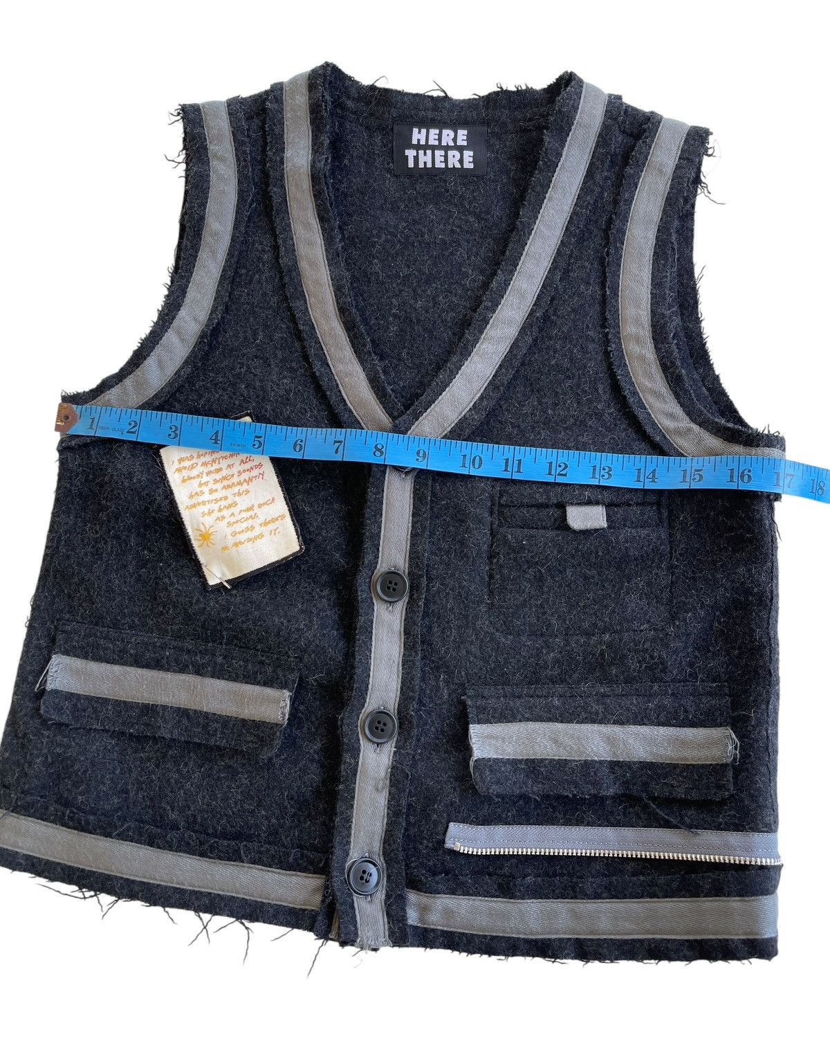 Japanese Brand Japanese Here There Wool Punk Vest Size US XS / EU 42 / 0 - 6 Thumbnail