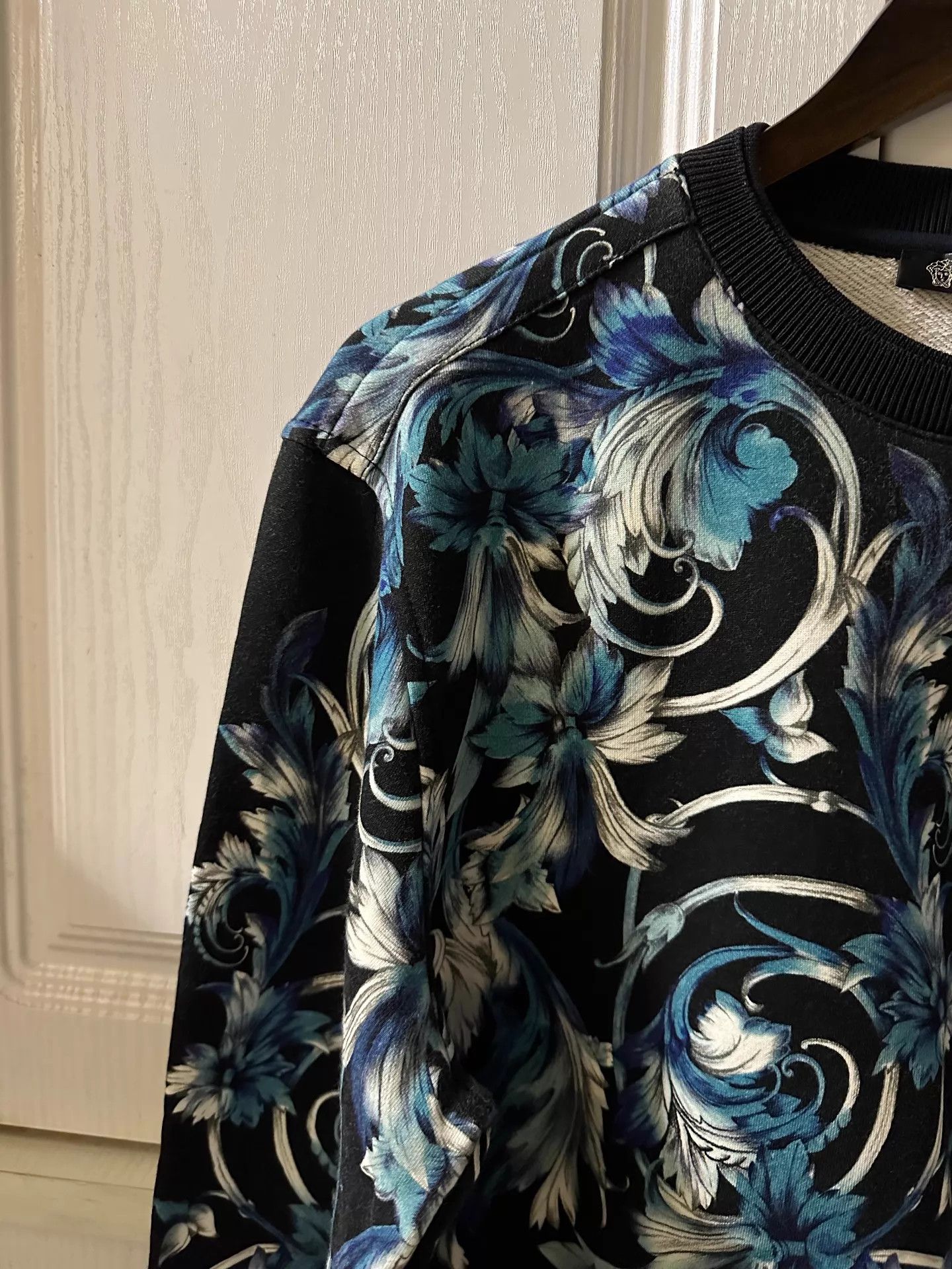 Versace Versace Main Line Blue Gold Baroque Hoodie L Size US L / EU 52-54 / 3 - 4 Thumbnail