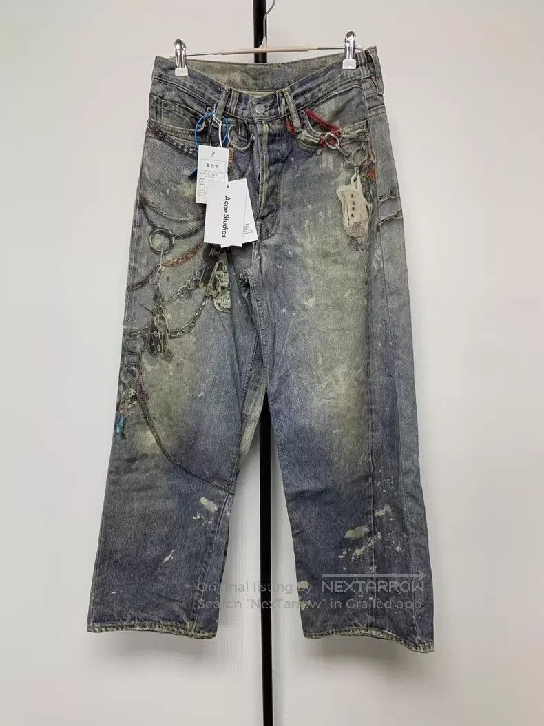Acne Studios Acne Studios Illusion Ink Baggy 3D Print Low Rise Loose De Size US 44 / EU 60 - 1 Thumbnail