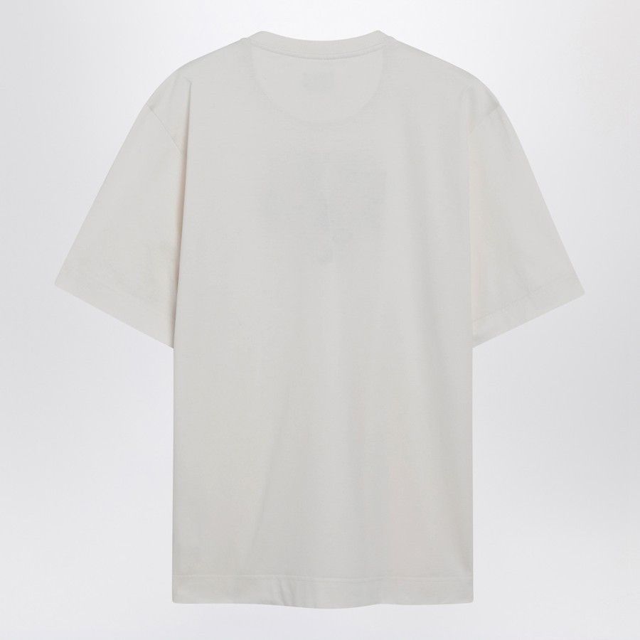 Fendi o1d2blof0226 Logo Print Cotton T-Shirt in White Size US S / EU 44-46 / 1 - 2 Thumbnail