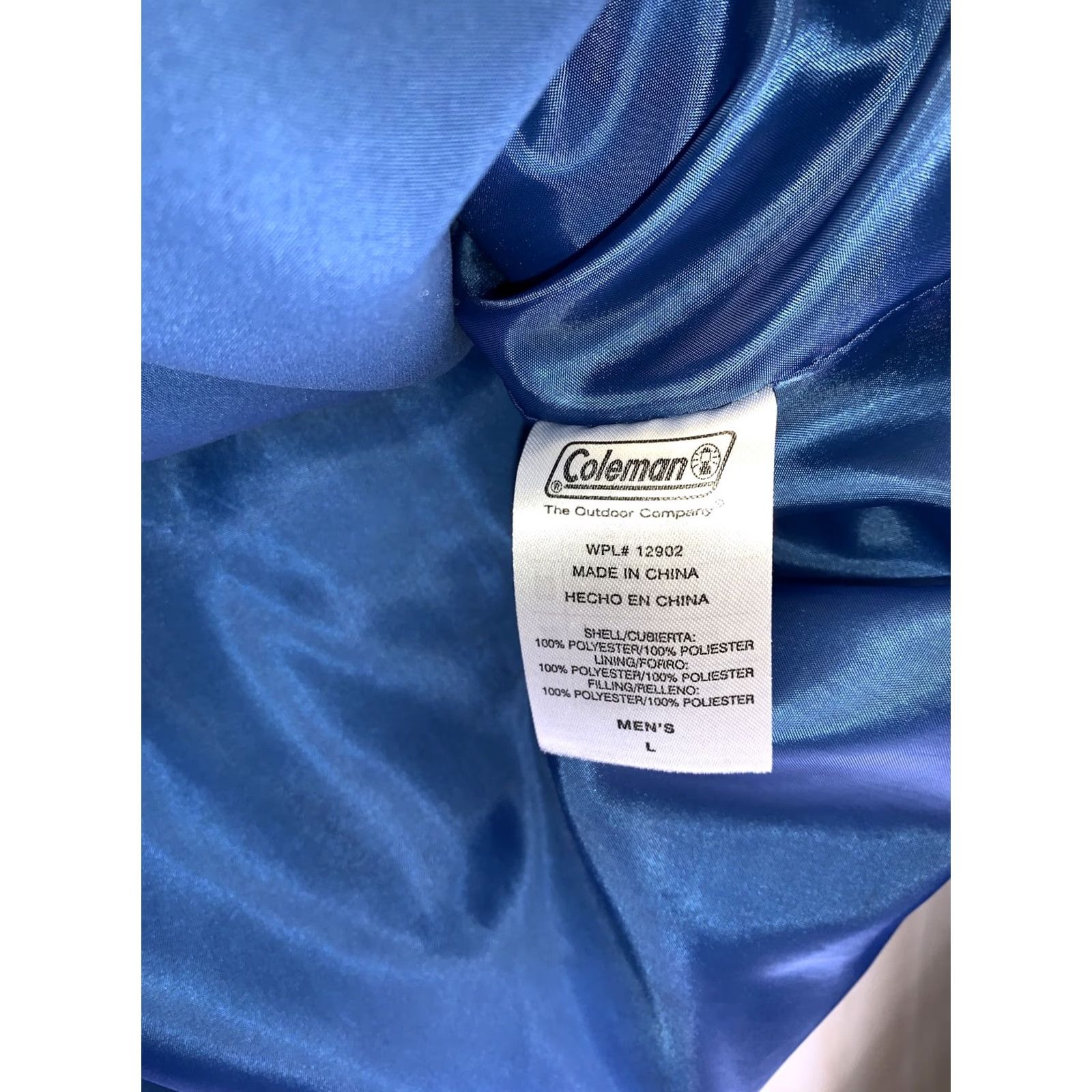 Vintage Coleman Vest Mens Blue W/Faux Suede Puffer Size L Regular Zip Open Front Outdoor Winter 8679 Size US L / EU 52-54 / 3 - 4 Thumbnail