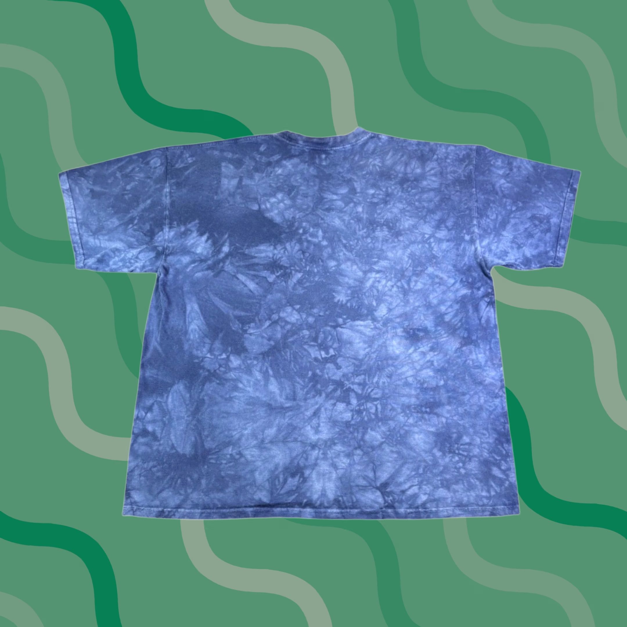 The Mountain The Mountain Bald Eagle American Flag Tie Dye T-Shirt Blue XL Mens Blue Shirt Graphic Print Stars Countries Retro Nature Animals Size US XL / EU 56 / 4 - 1 Thumbnail