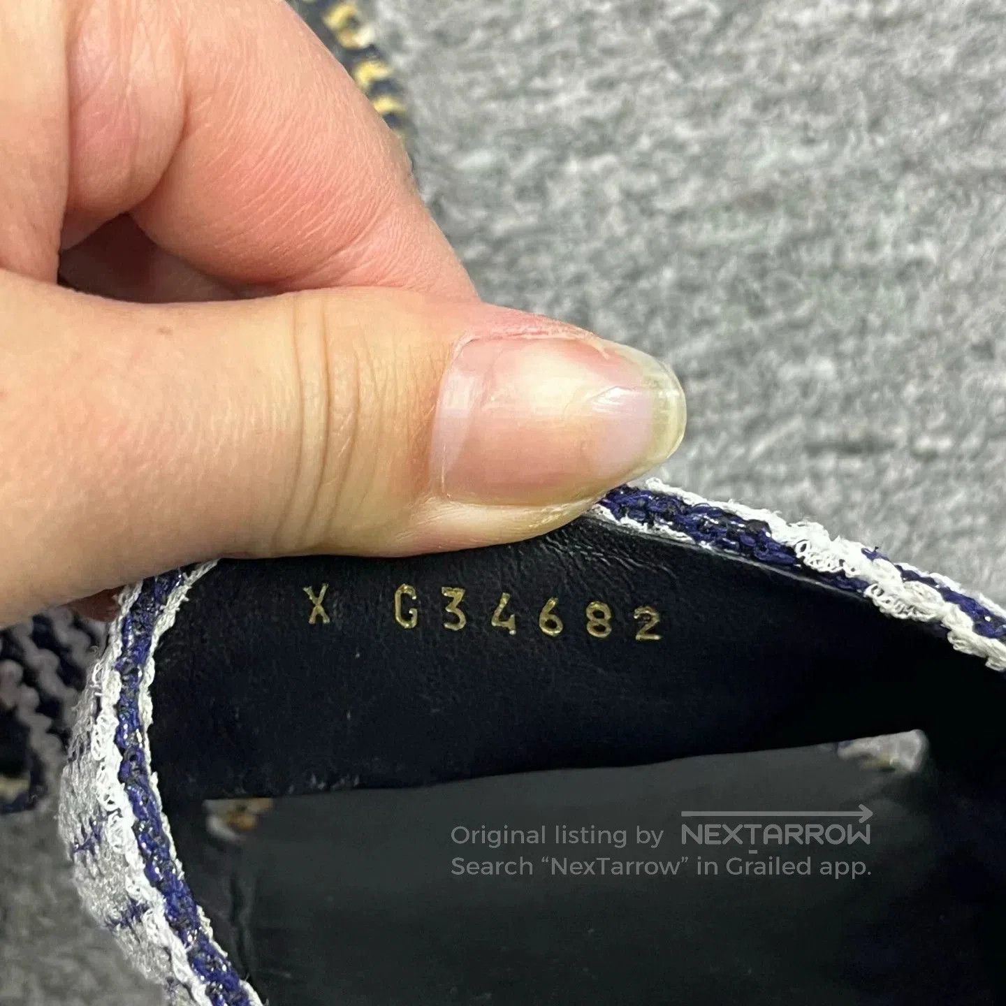 Chanel Chanel Gray Wool Double C Slide Sandals. Size US 6.5 / IT 36.5 - 5 Thumbnail