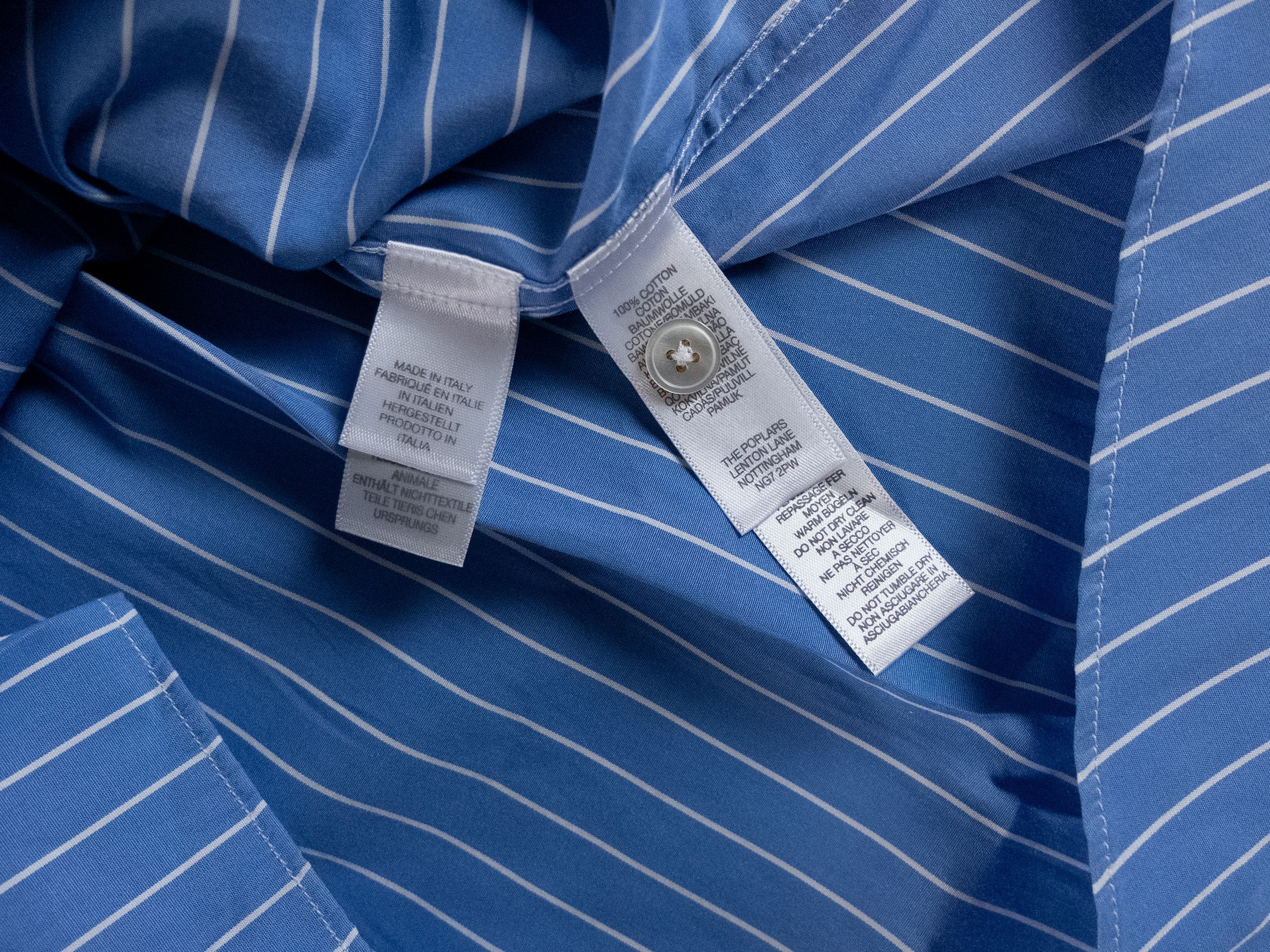 Paul Smith PAUL SMITH mainline regular fit blue striped cotton shirt XL Size US XL / EU 56 / 4 - 5 Thumbnail