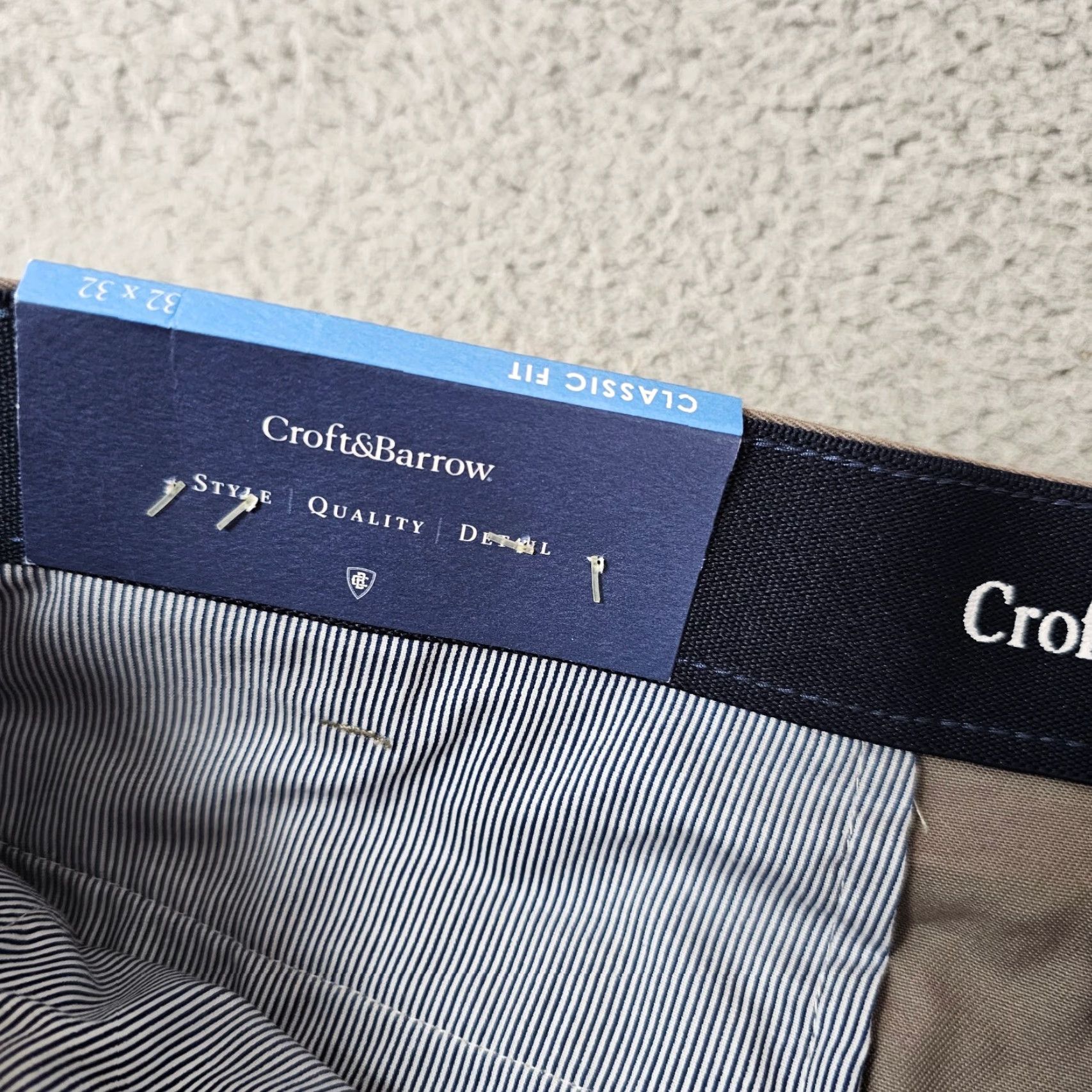 Croft & Barrow Croft & Barrow Dress Pants Mens 32x32 Grey Classic Flat Front Comfort Khaki Dress Pants Mens Grey 32x32 Classic Men Pants Size US 32 / EU 48 - 6 Thumbnail