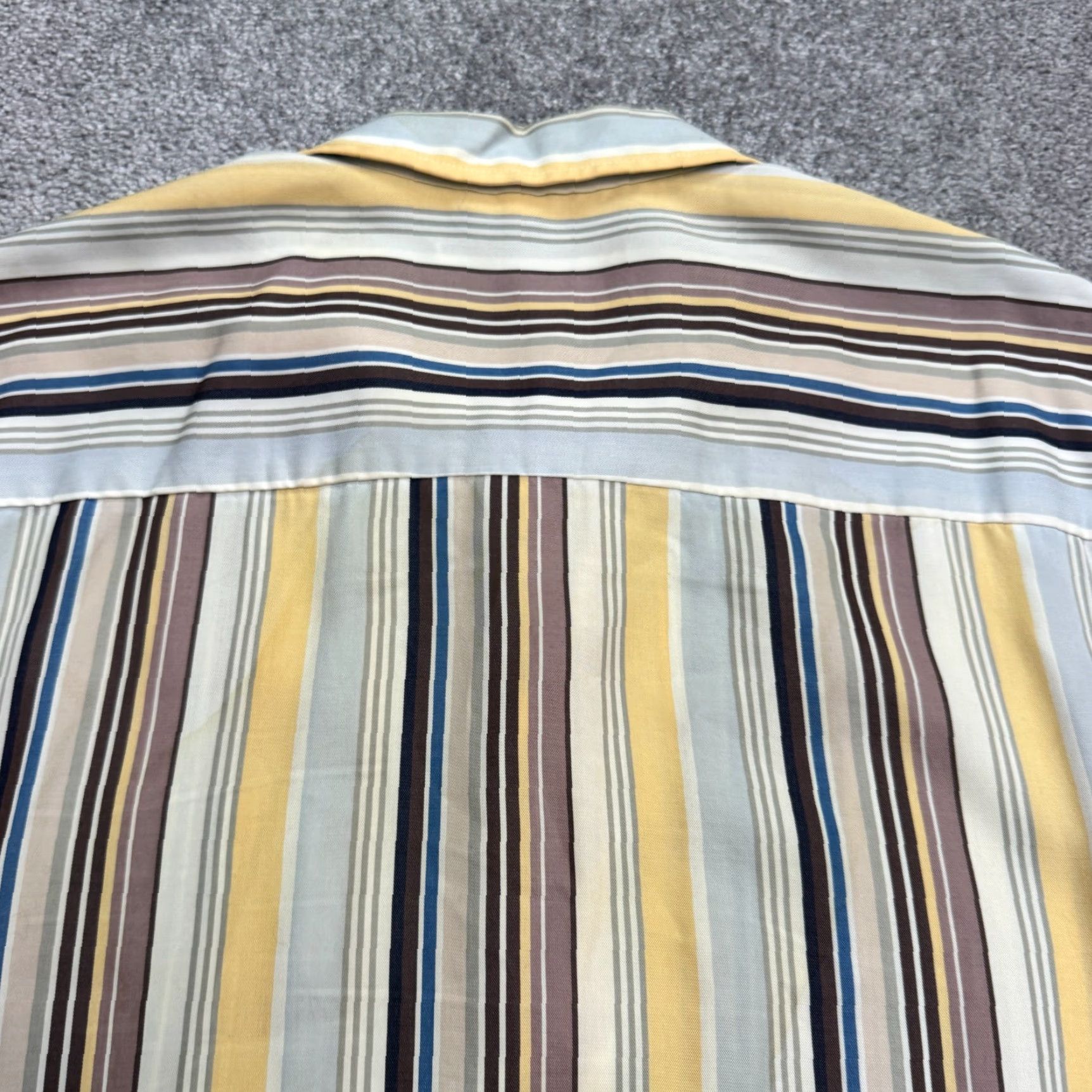 Soulland Soulland Orson Striped Button Down Shirt Mens Medium Multicolor Short Sleeve Size US M / EU 48-50 / 2 - 6 Thumbnail