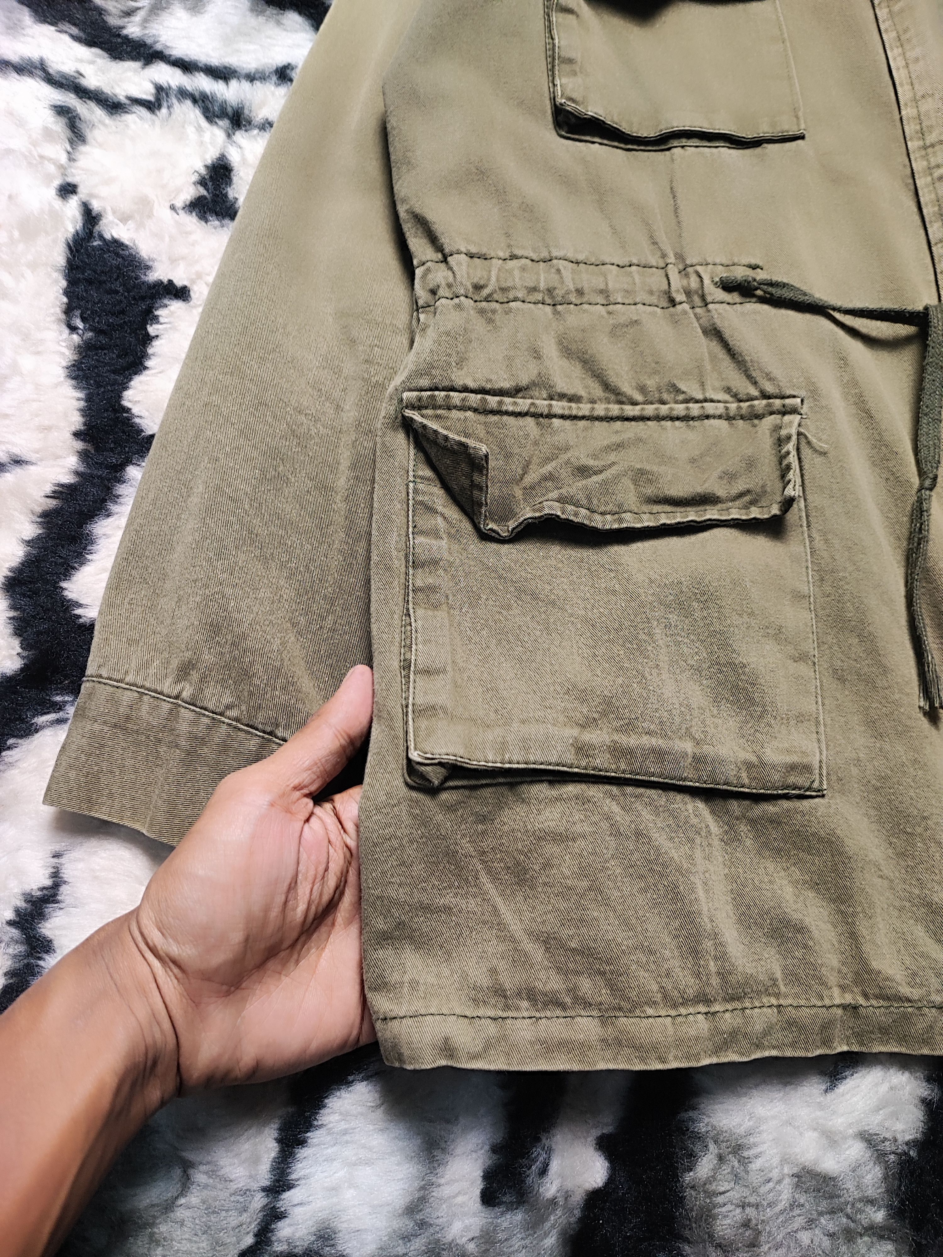 Vintage Vintage Faded Olive Military Field Jacket Utility Coat Size US M / EU 48-50 / 2 - 3 Thumbnail