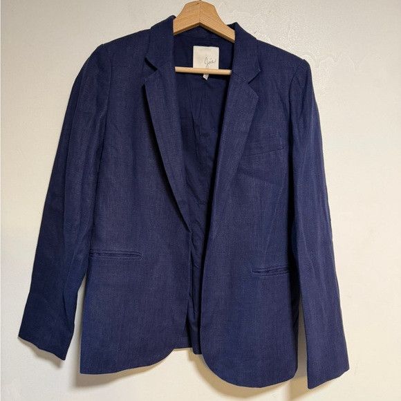Joie Joie Navy Linen Blend Blazer Size 4 Size S / US 4 / IT 40 - 2 Thumbnail