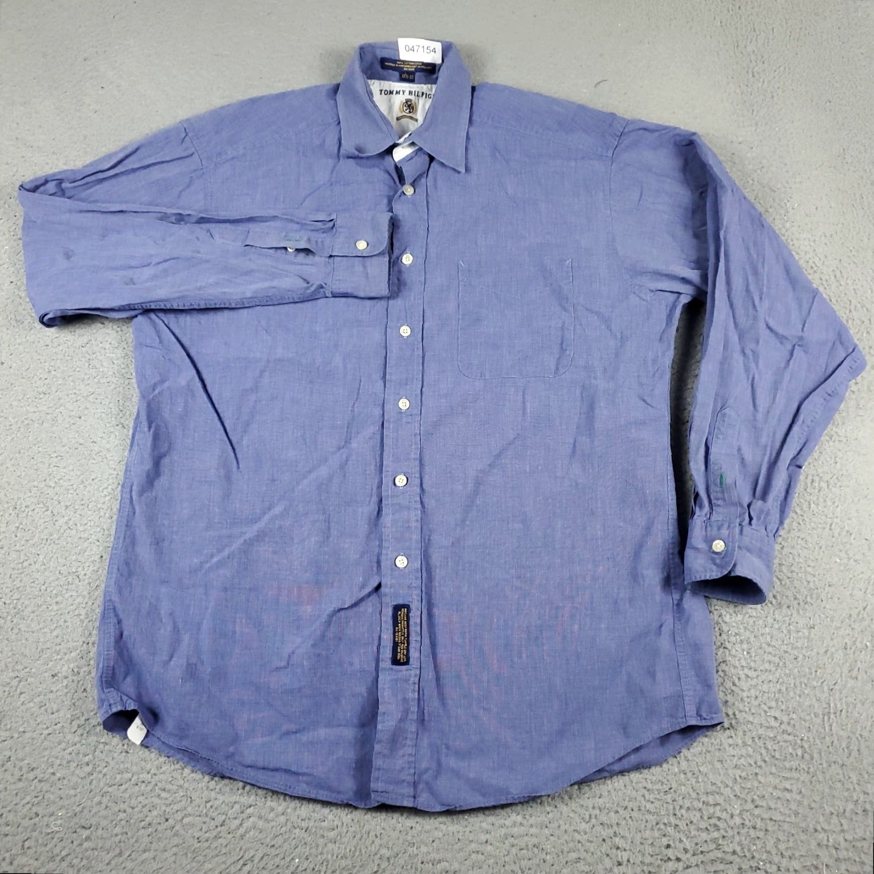 Tommy Hilfiger Tommy Hilfiger Shirt Mens 15.5 Blue Dress Long Sleeve Button Up Collared Regular NWT? (Note: N/A) Size 40R - 2 Thumbnail
