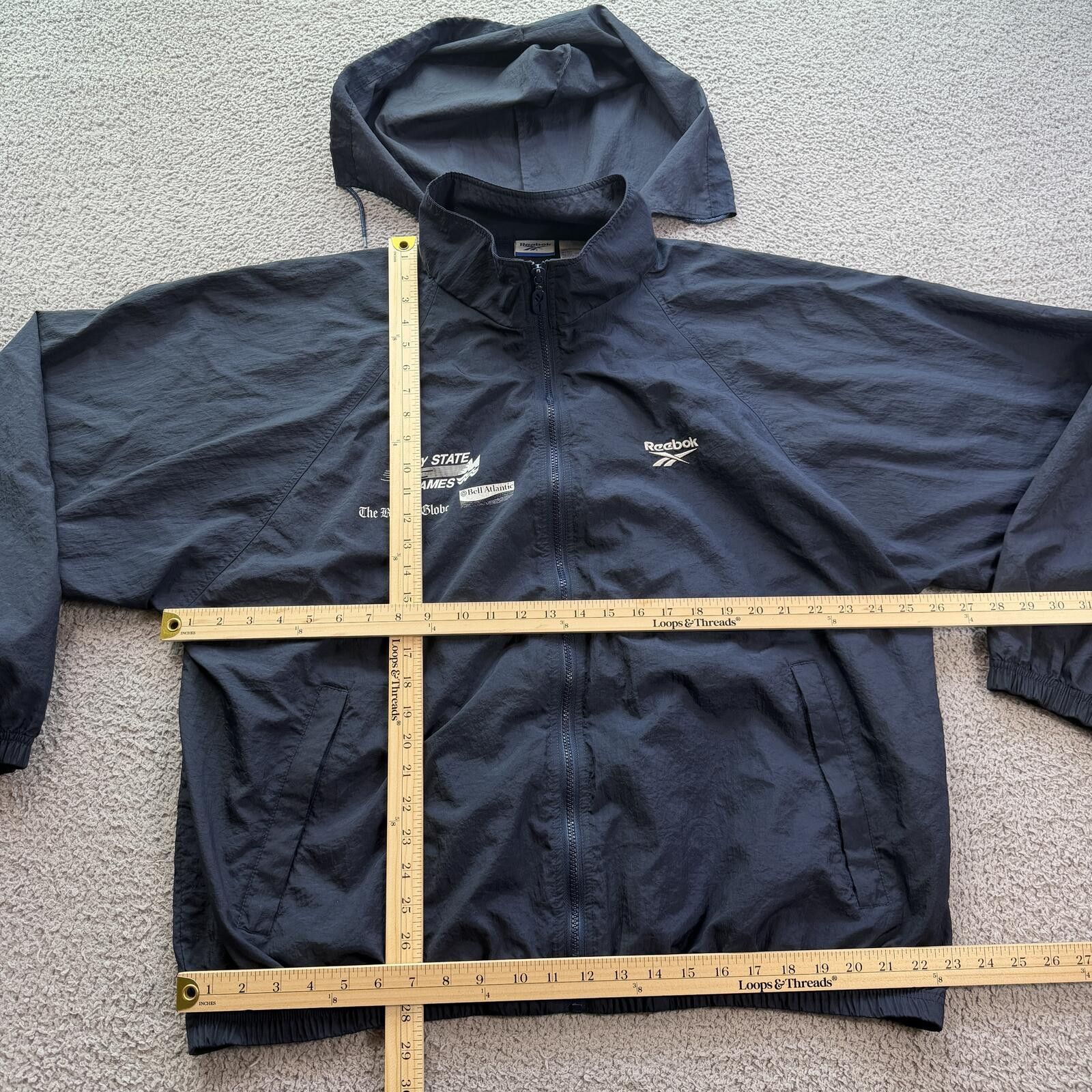 Reebok Vintage 90s Reebok Bay State Games Windbreaker Jacket XL Size US L / EU 52-54 / 3 - 3 Thumbnail