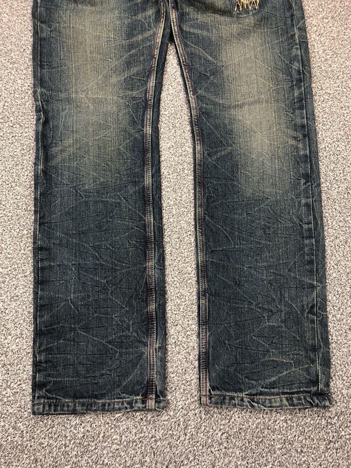 Japanese Brand Vintage Y2K Japanese Brands Jack Serika Sashiko Baggy Jeans Size US 31 - 16 Thumbnail