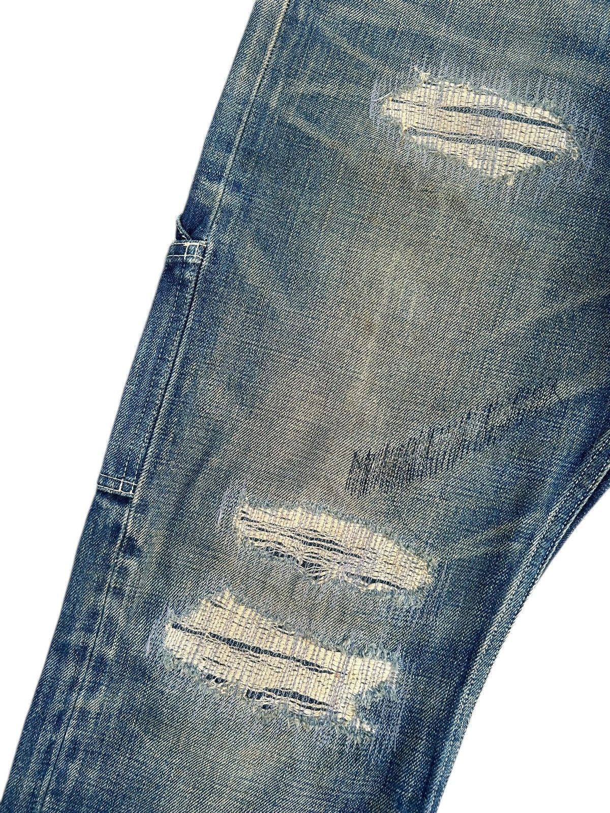 Kaws Thrashed Original Fake Kaws Selvedge Denim Jeans Size US 34 / EU 50 - 5 Thumbnail