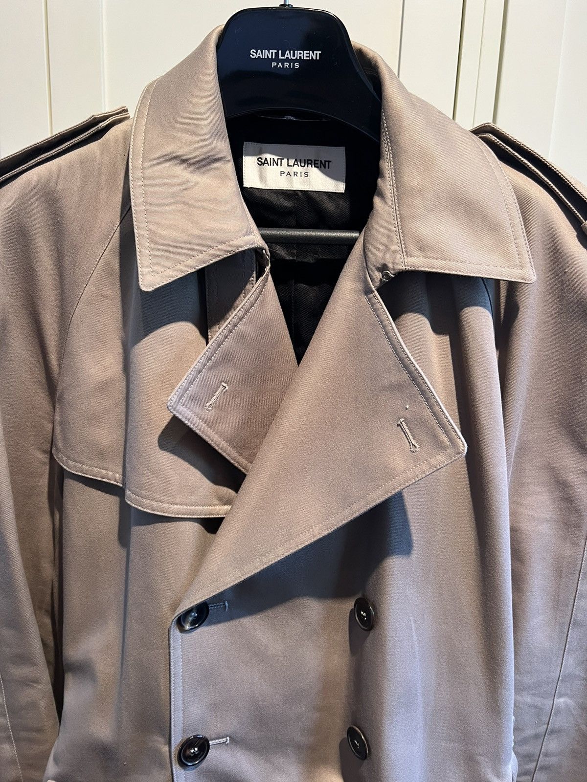Saint Laurent Paris Saint laurent beige trench coat Size US M / EU 48-50 / 2 - 2 Thumbnail