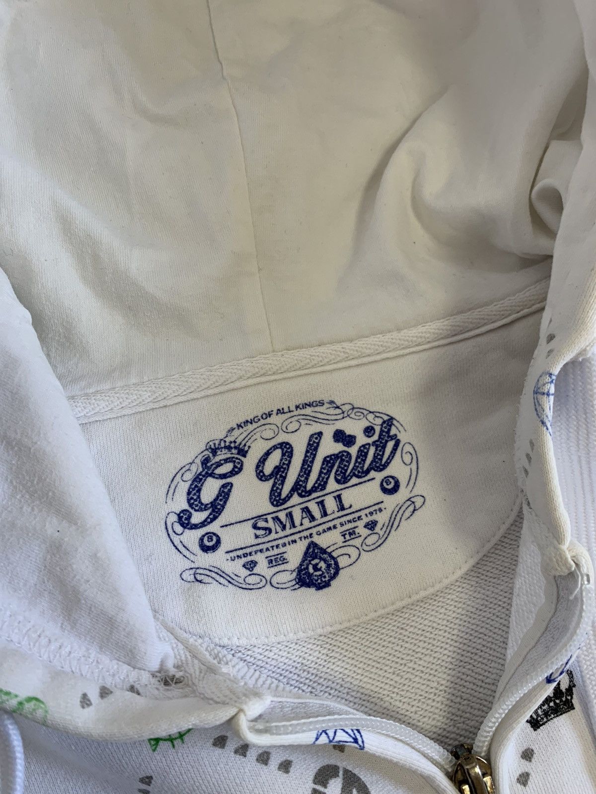 VINTAGE G-Unit Big Logo Zip Up Hoodie / Rap Tee