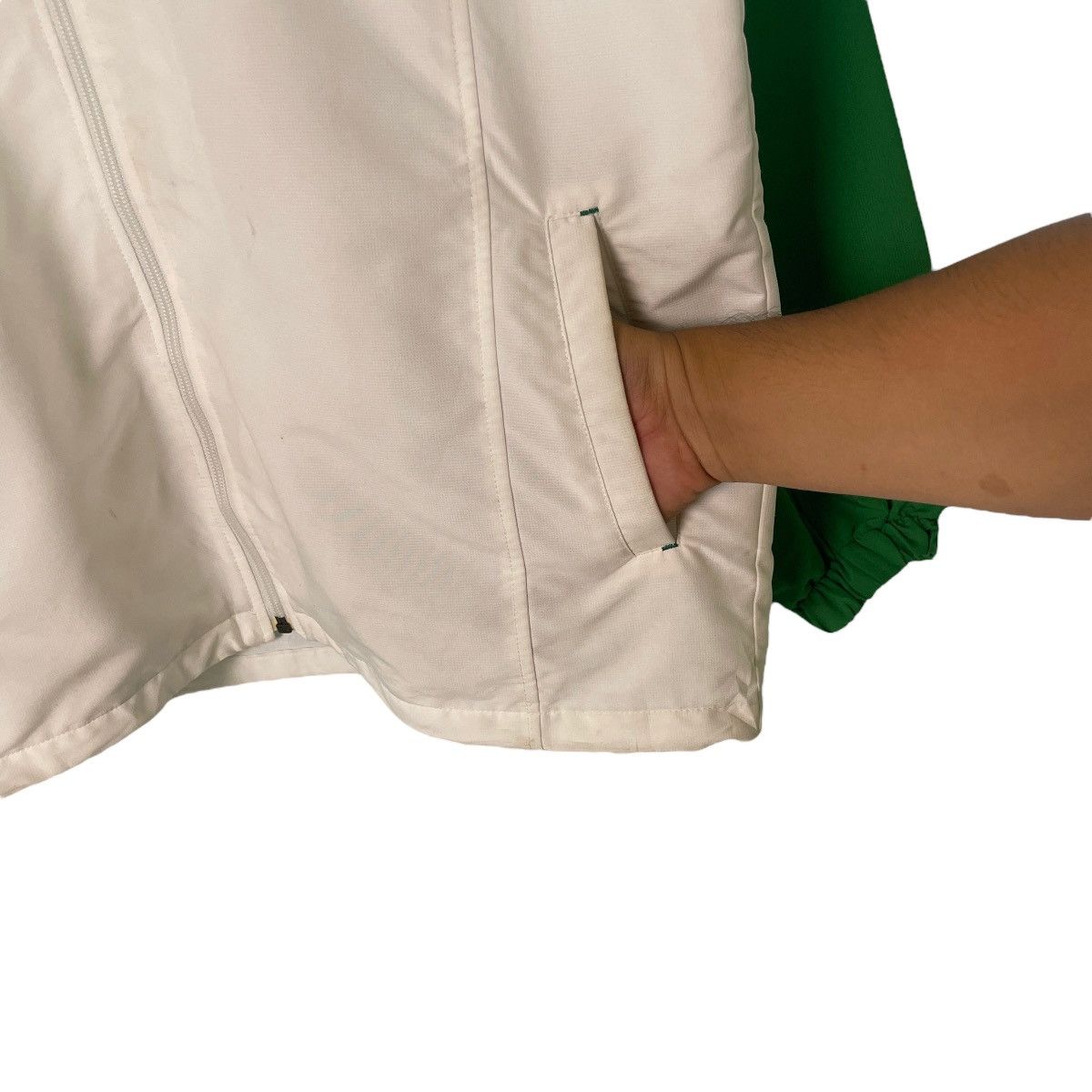 Nike 🔥LAST PRICE🔥 Nike Rare Green White Zipper Windbreaker Size US L / EU 52-54 / 3 - 9 Thumbnail