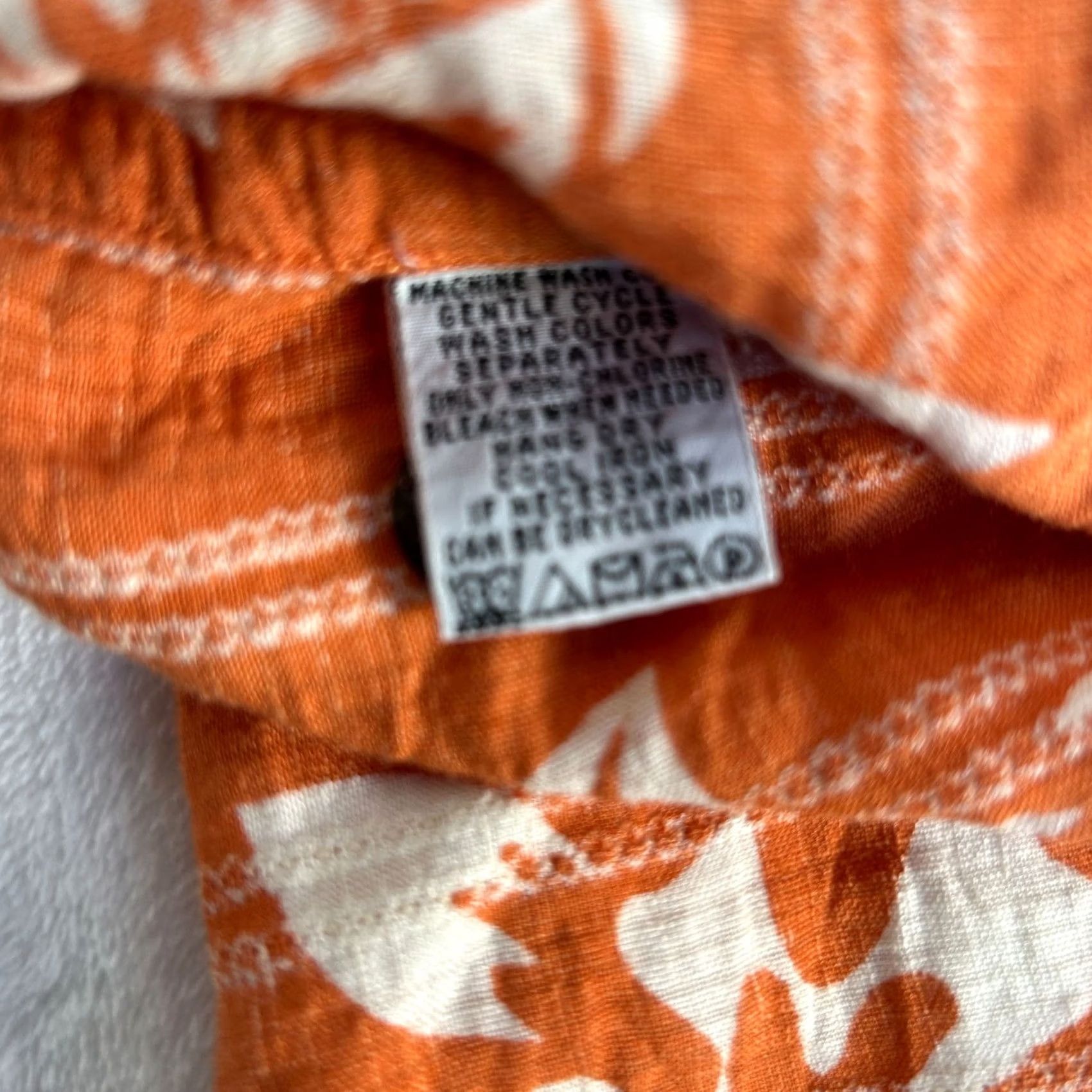 Tommy Bahama Tommy Bahama Mens Orange Hawaiian Floral Button-Up Shirt Medium Linen Blend Size US M / EU 48-50 / 2 - 4 Thumbnail