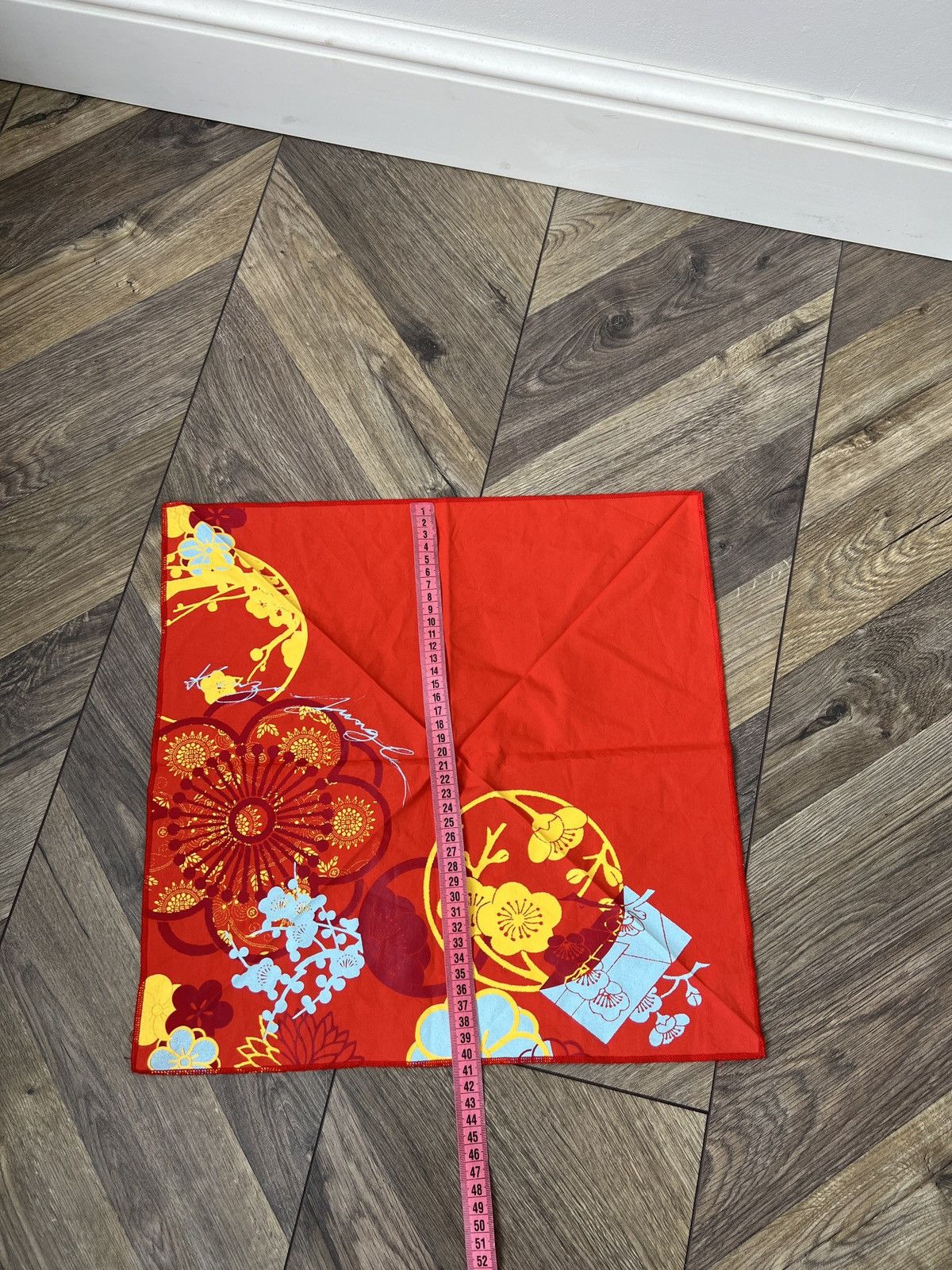 Kenzo Vintage Kenzo Jungle rare Red Floral Square Scarf Size ONE SIZE - 8 Thumbnail