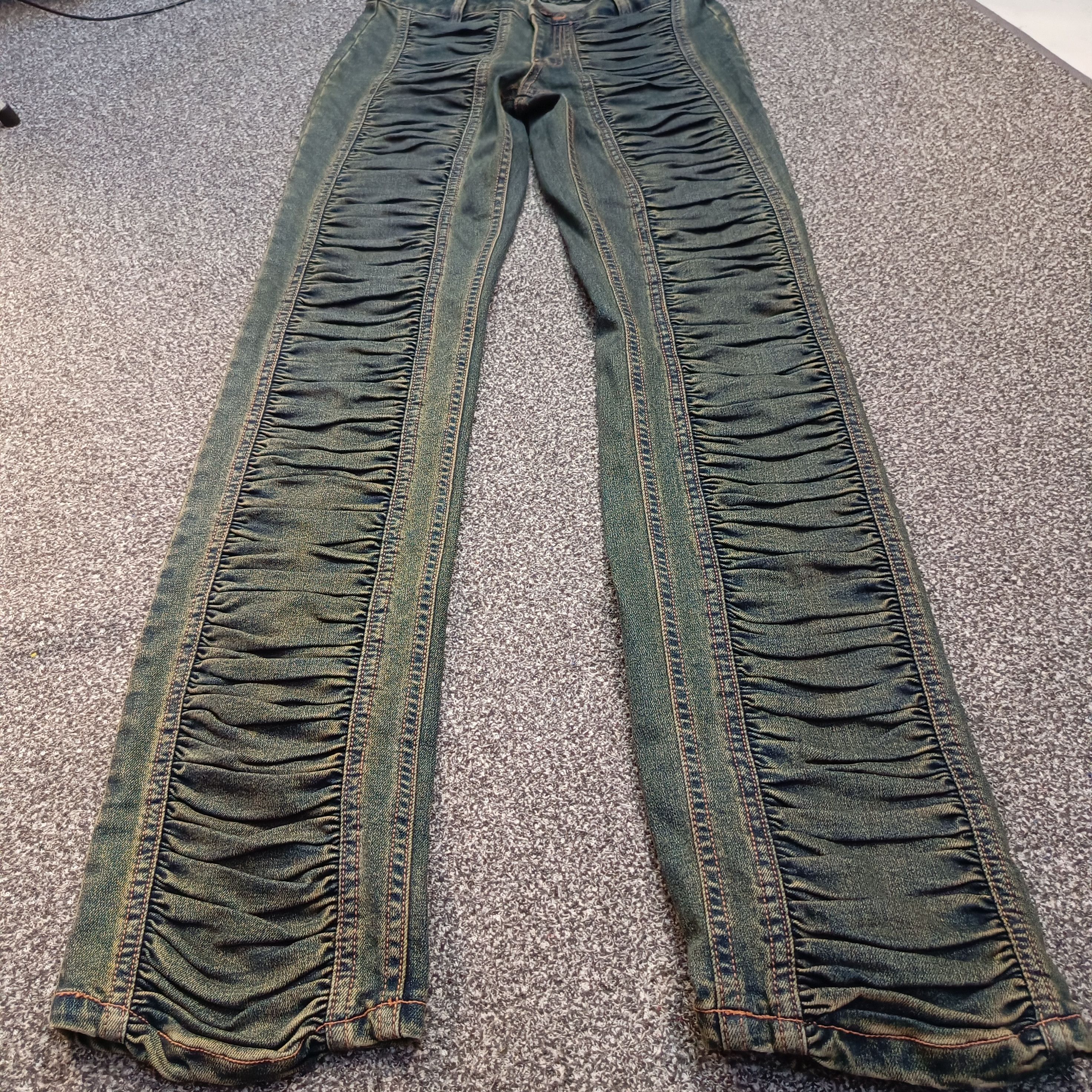 Japanese Brand 🔥🇯🇵 Y2k Tuff Babe Denim Low Rise Jeans Vlone Style Size 28" / US 6 / IT 42 - 3 Thumbnail